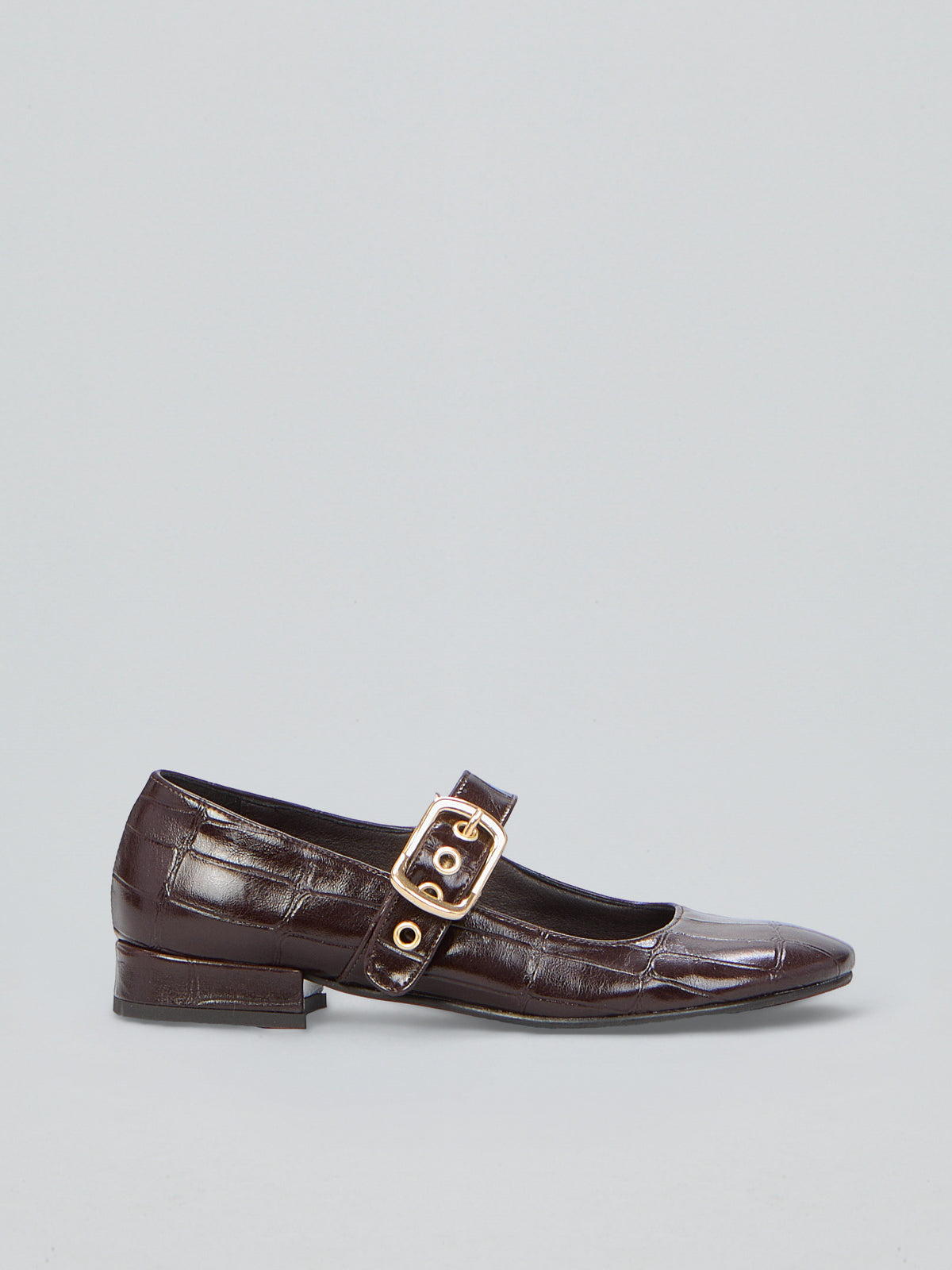 Crocodile print Mary Janes