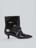 Ruched ankle boots