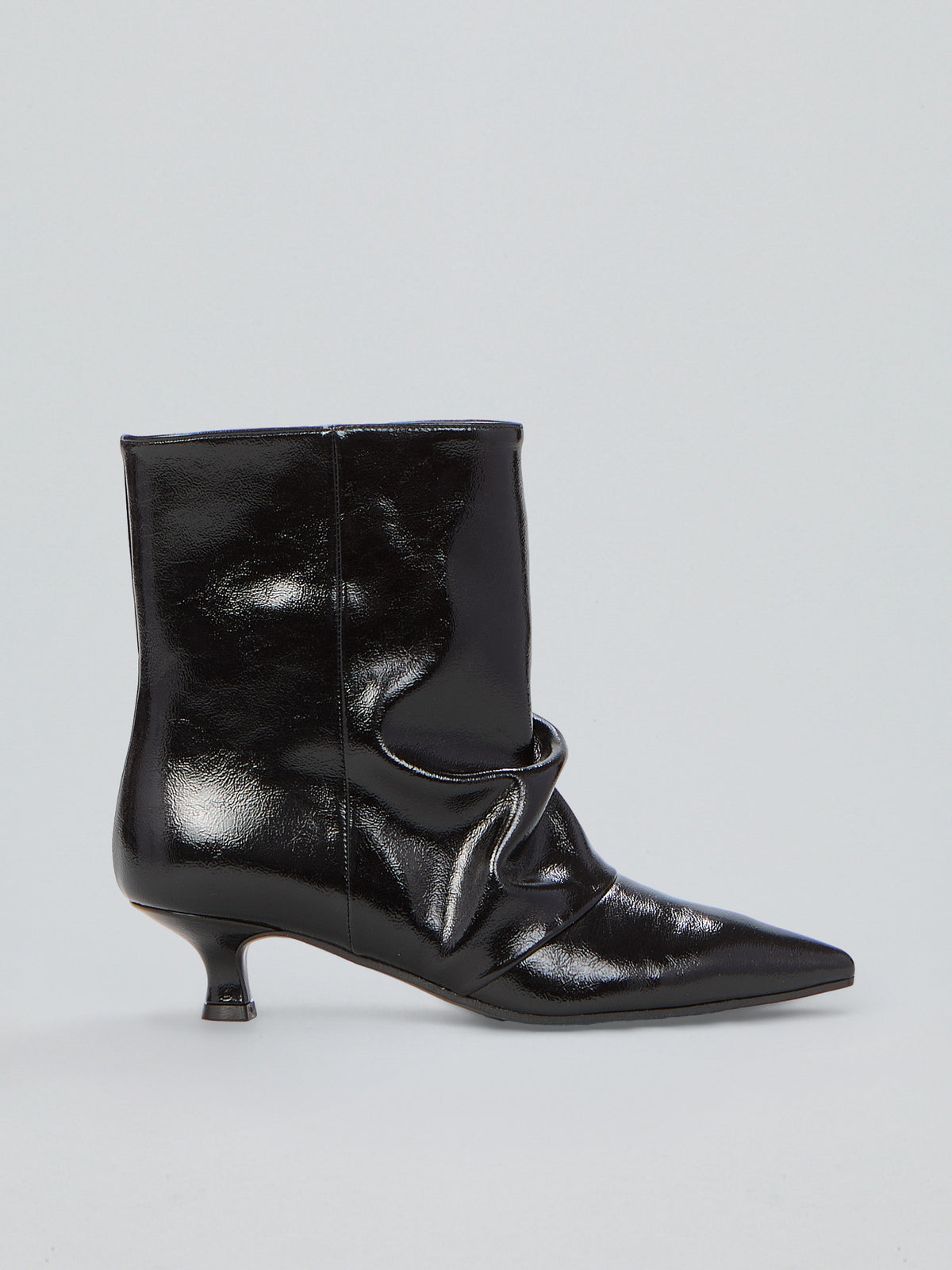 Ruched ankle boots