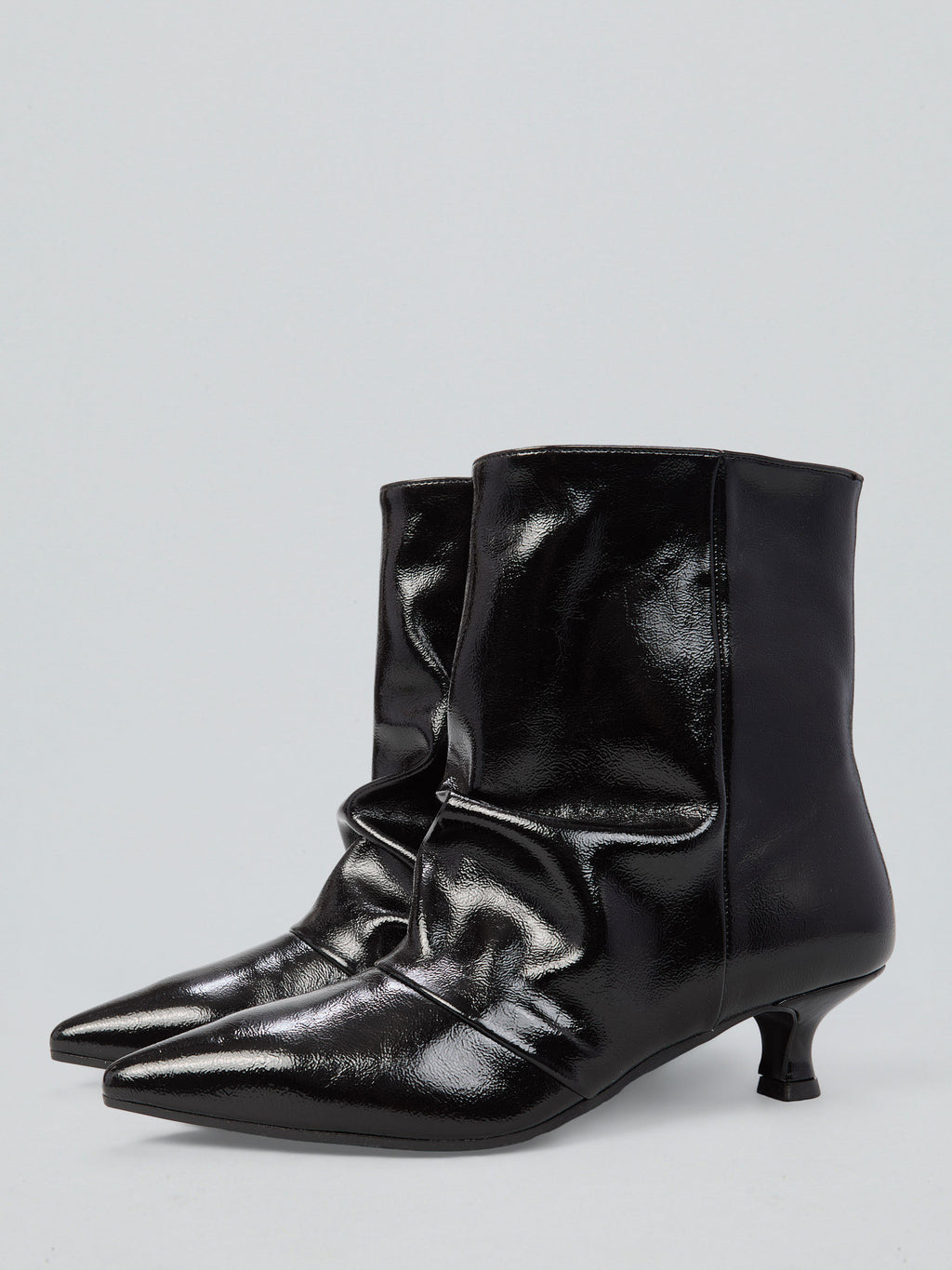 Ruched ankle boots
