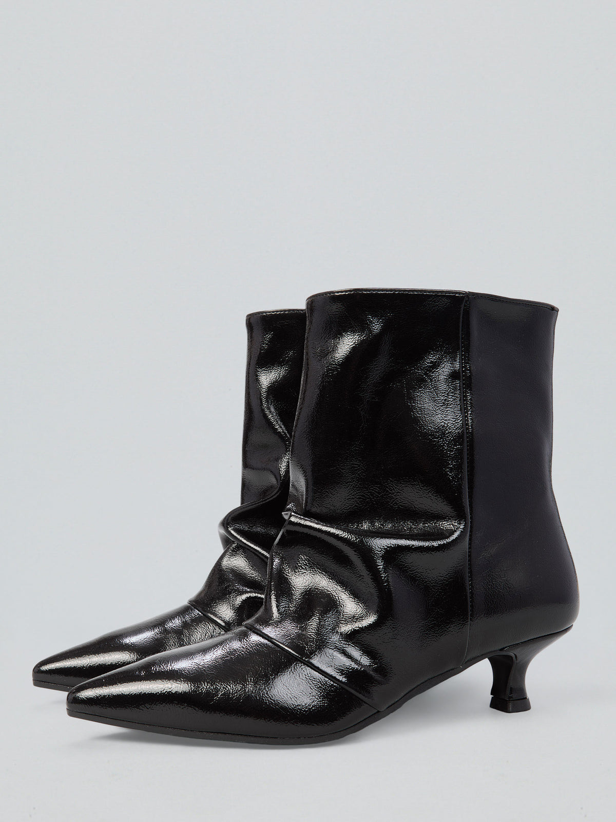 Ruched ankle boots