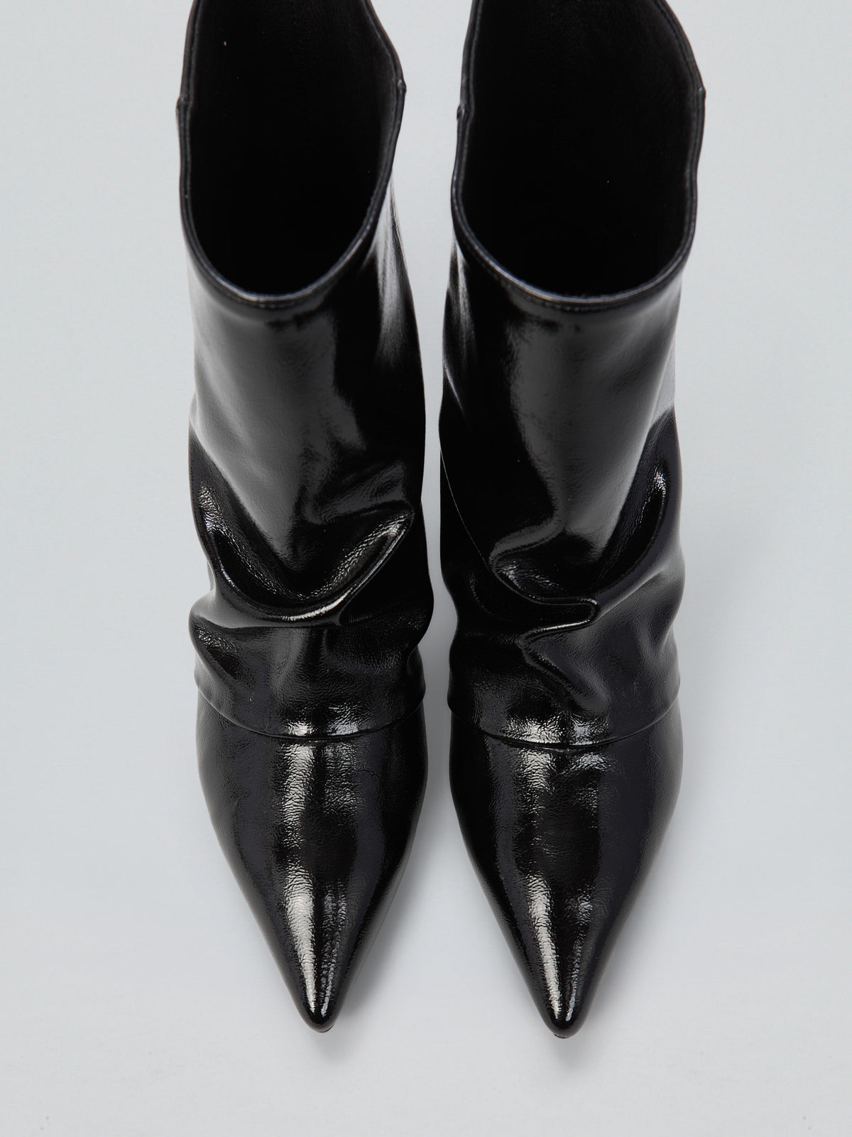 Ruched ankle boots