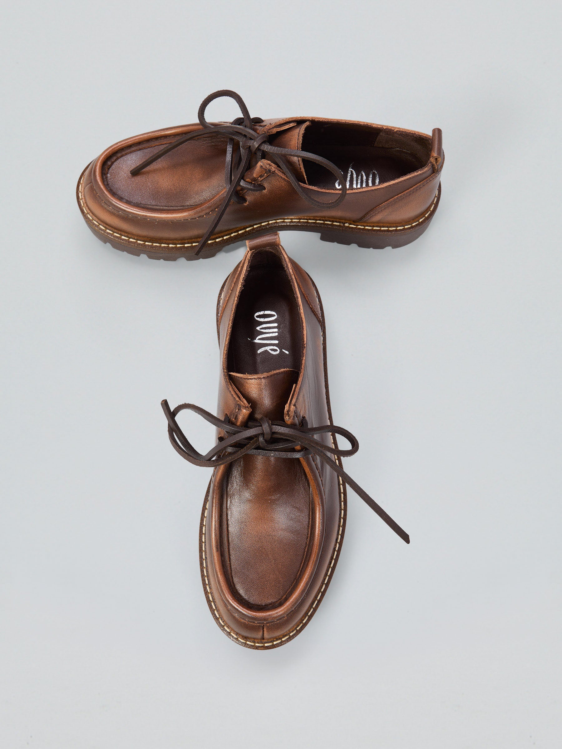 Geschnürte Lederloafer
