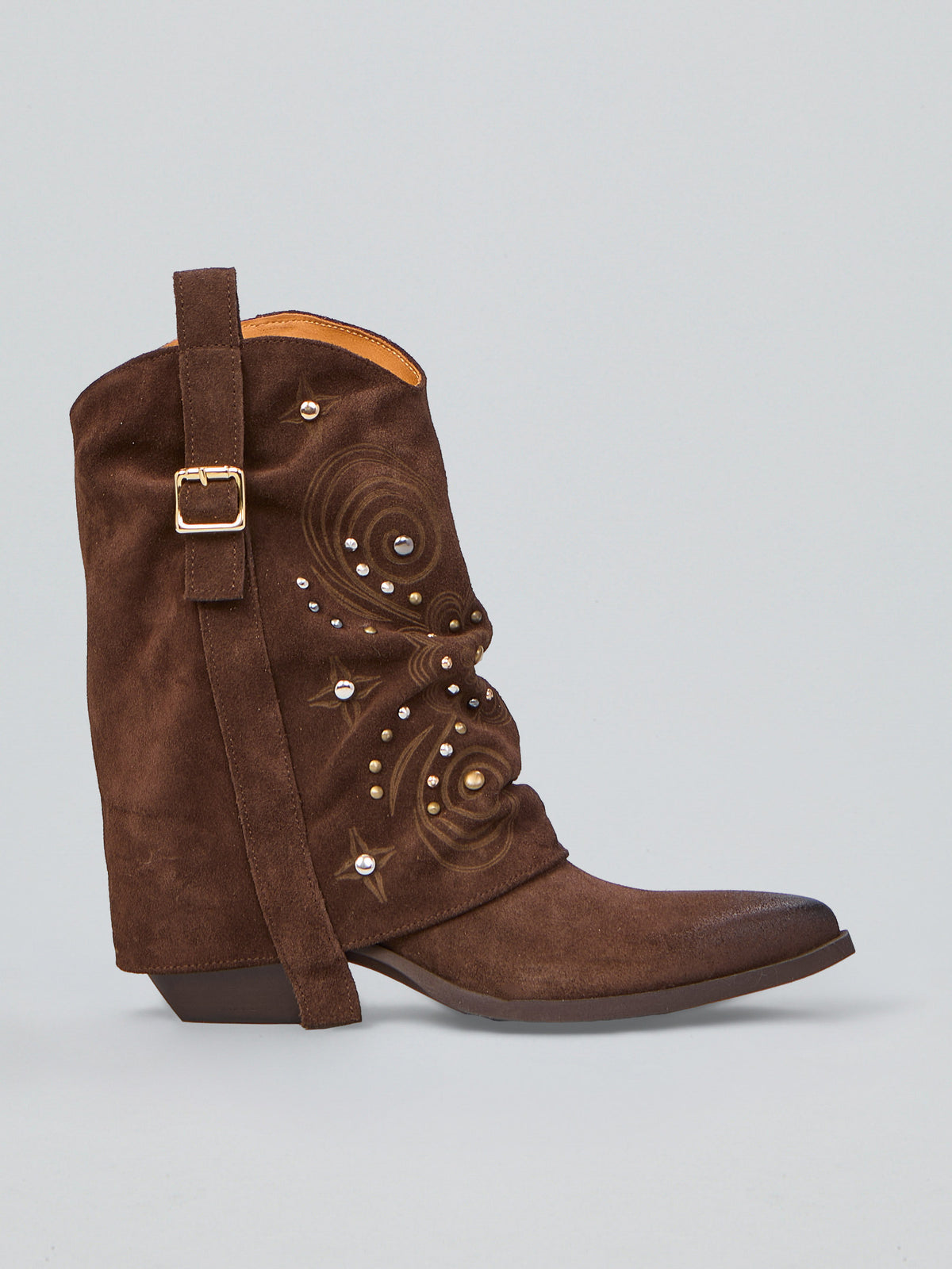 Brushed suede Texan boots