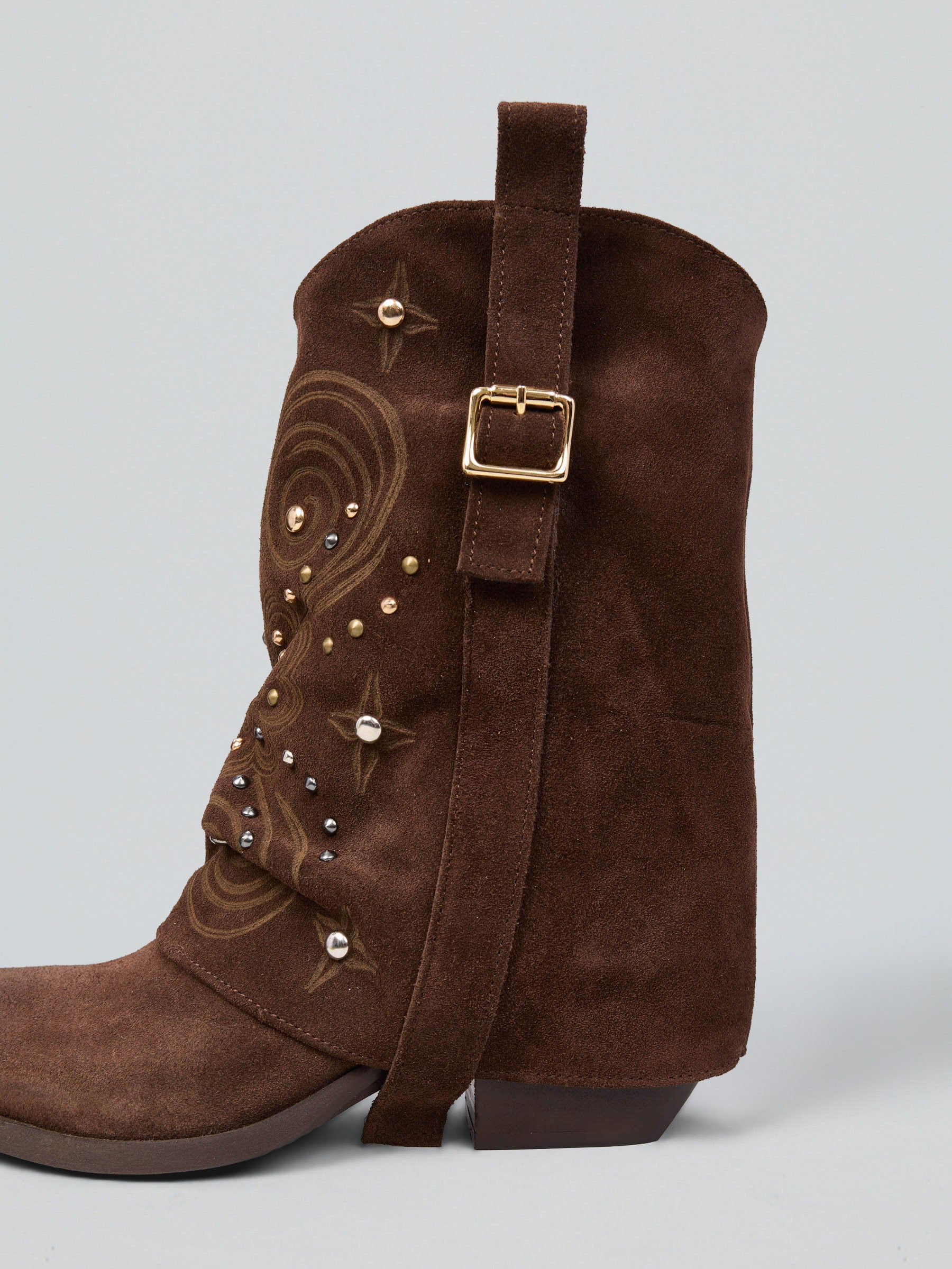 Brushed suede Texan boots