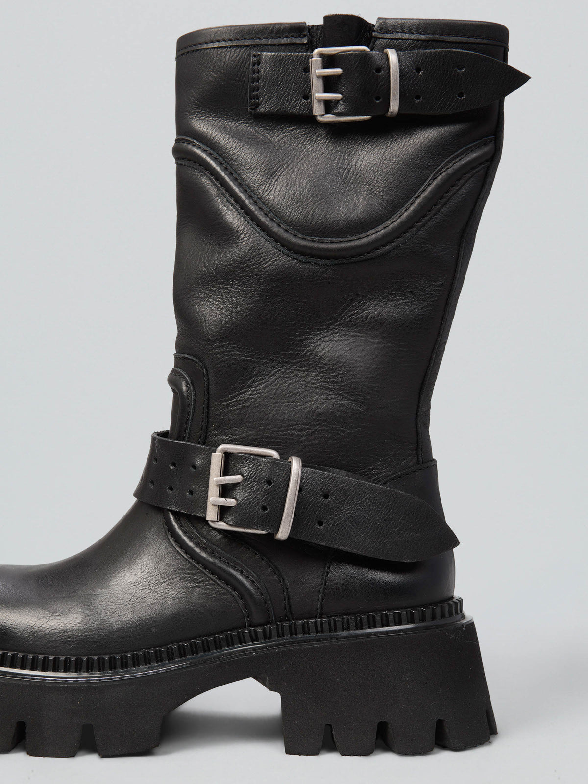 Leather biker