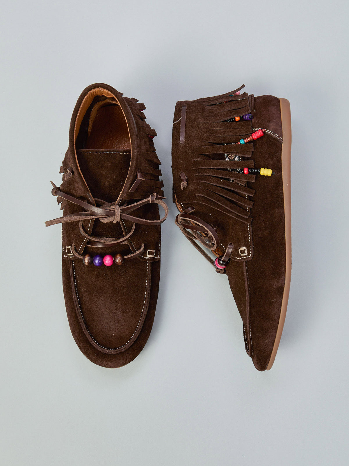 Suede flat shoes