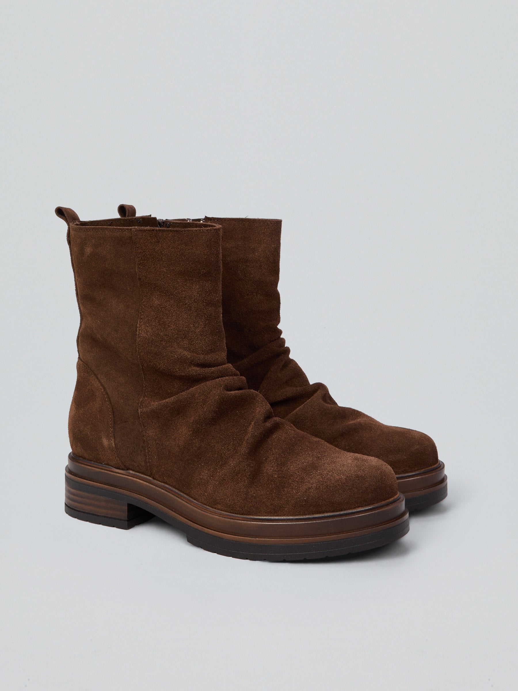 Suede ankle boot