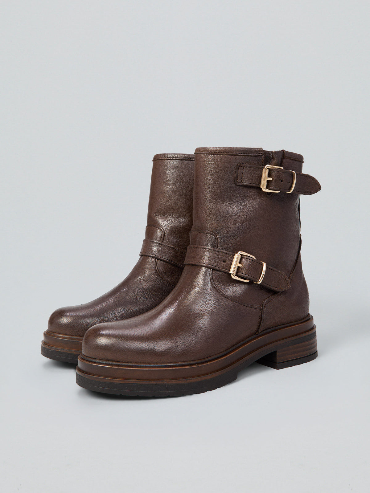 Leather ankle boot