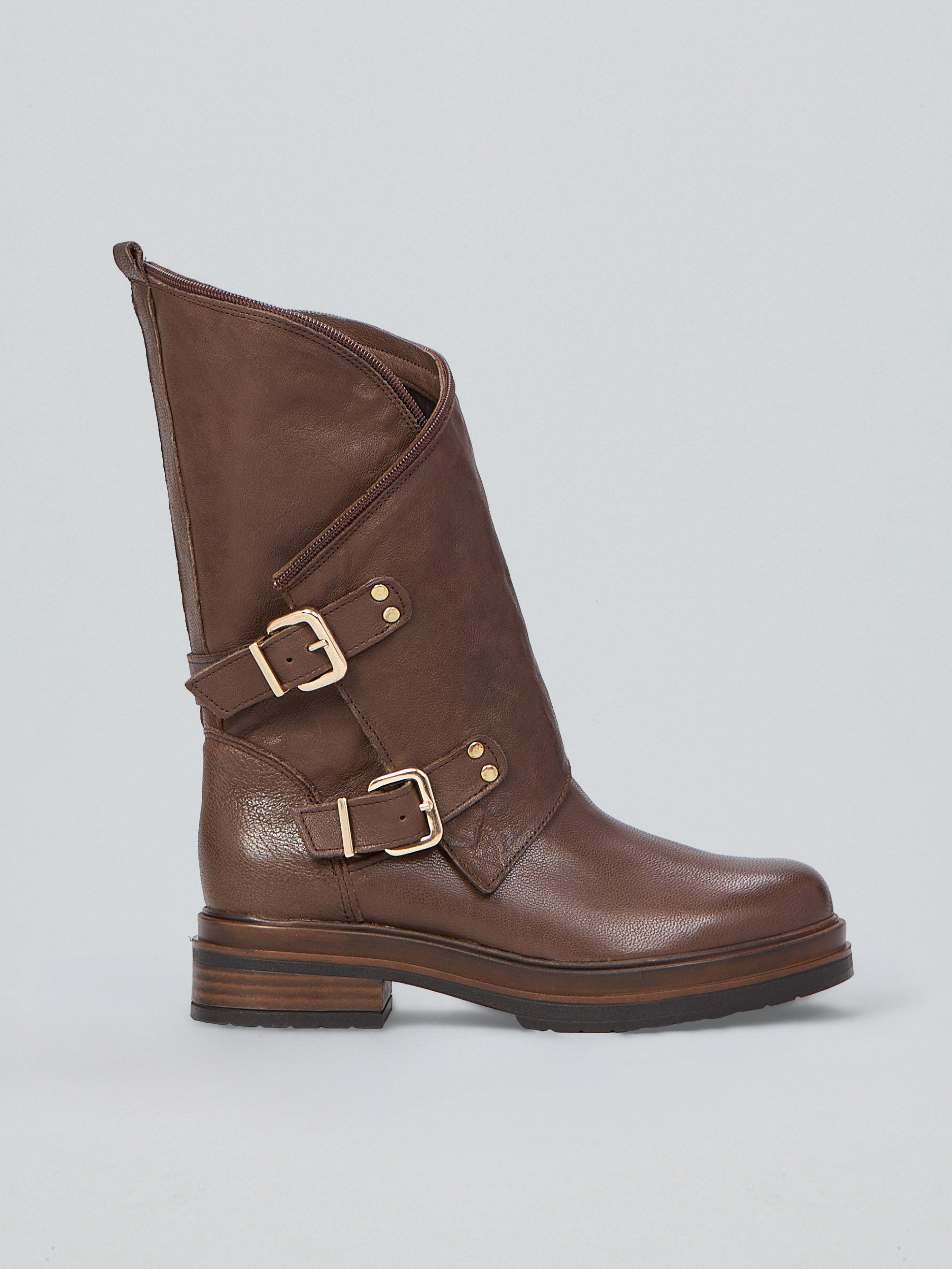 Leather boots