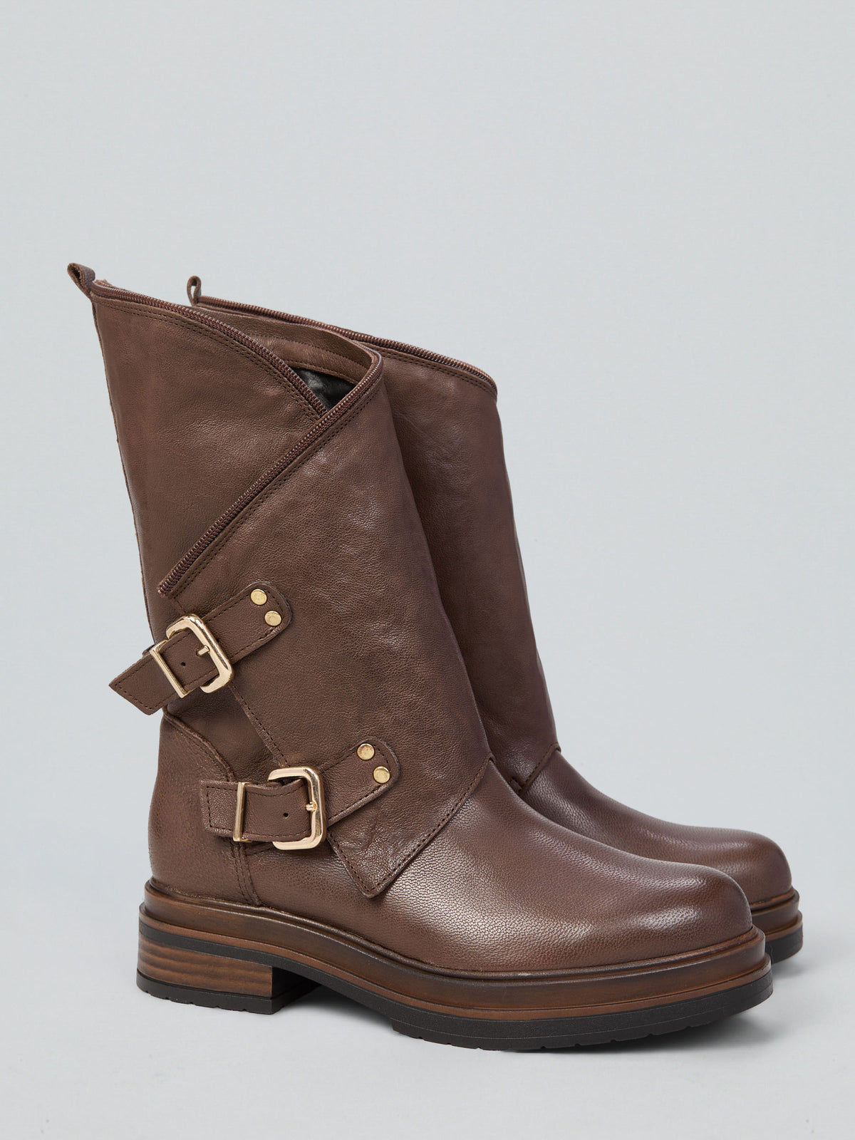 Leather boots