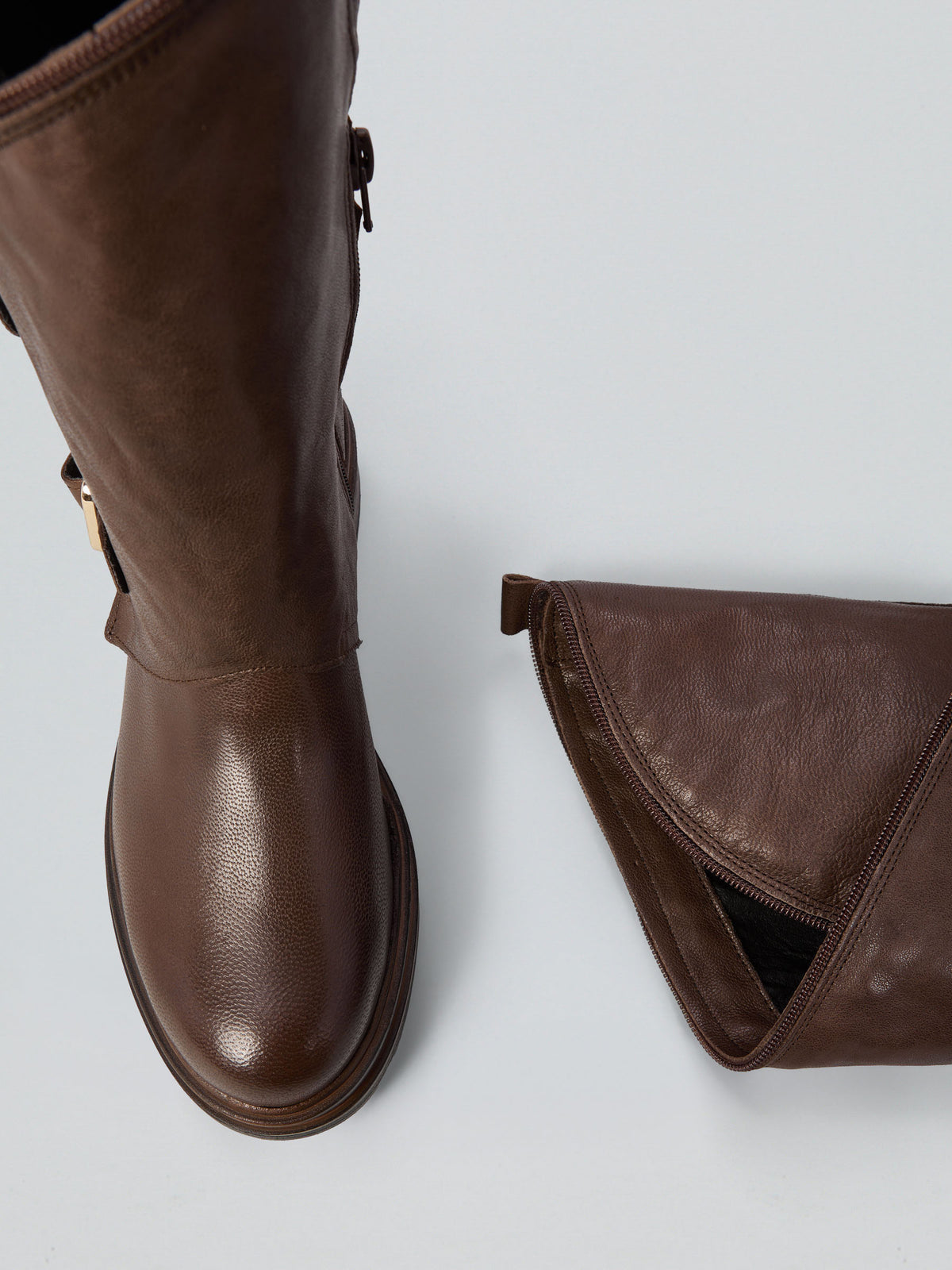 Leather boots