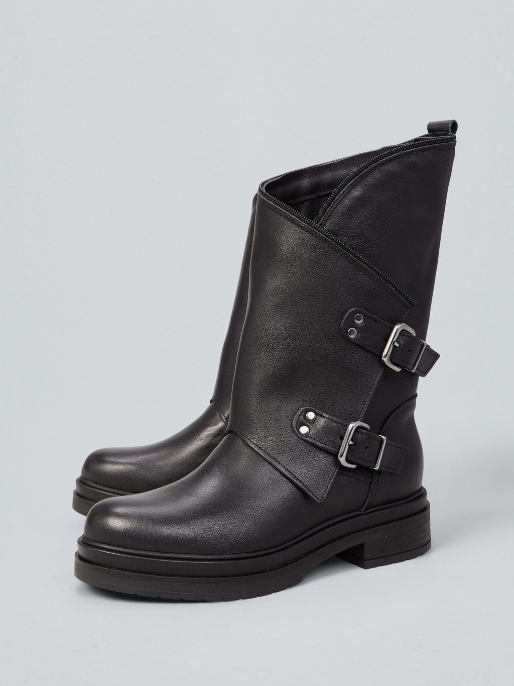 Leather boots