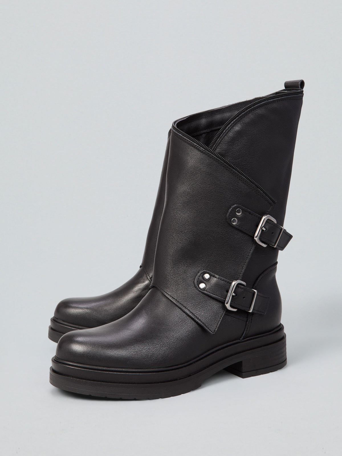 Leather boots