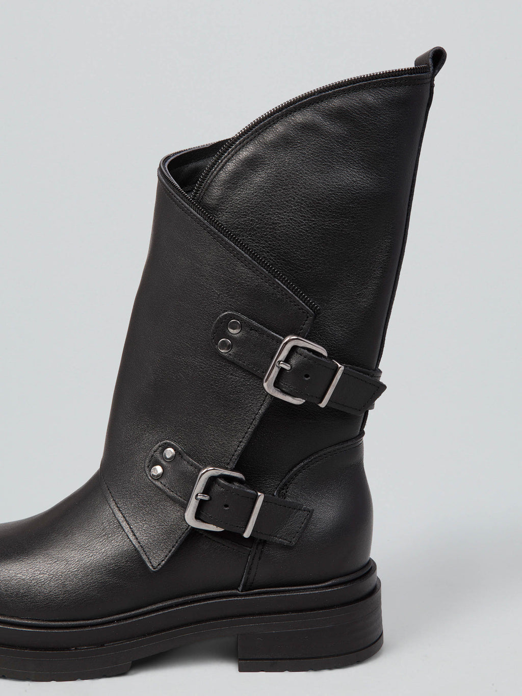 Leather boots