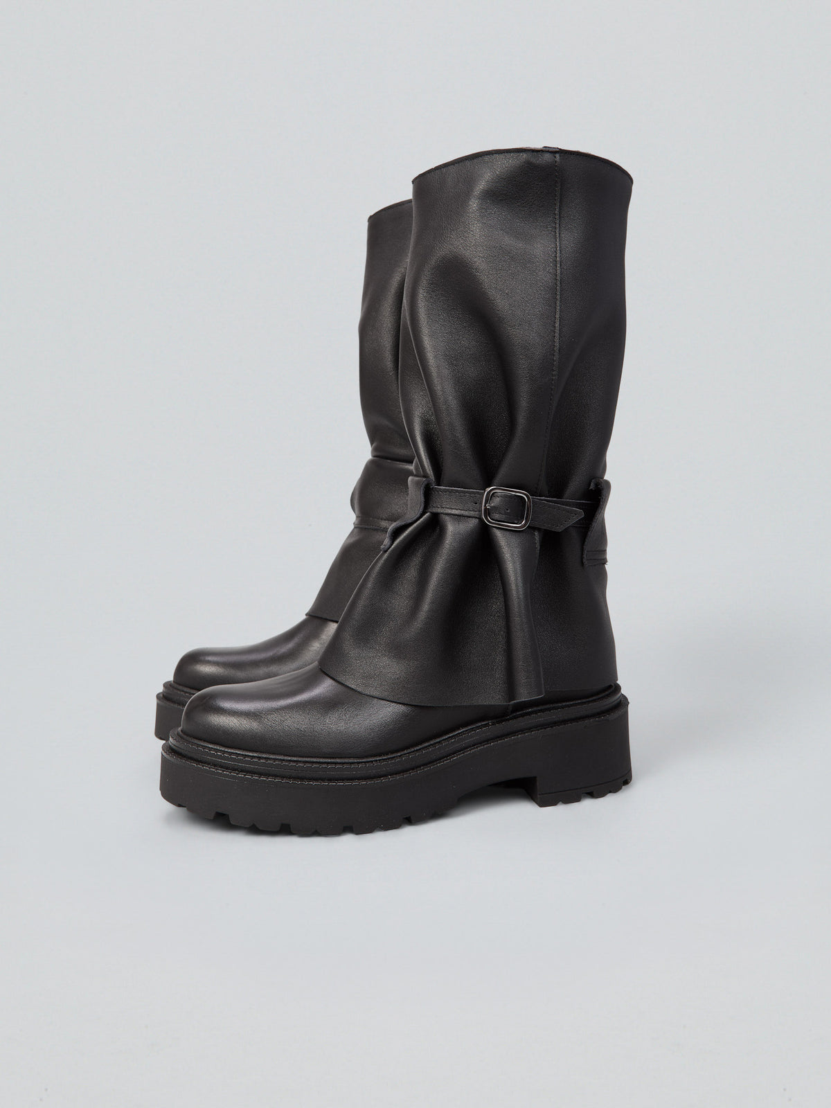 Leather boots