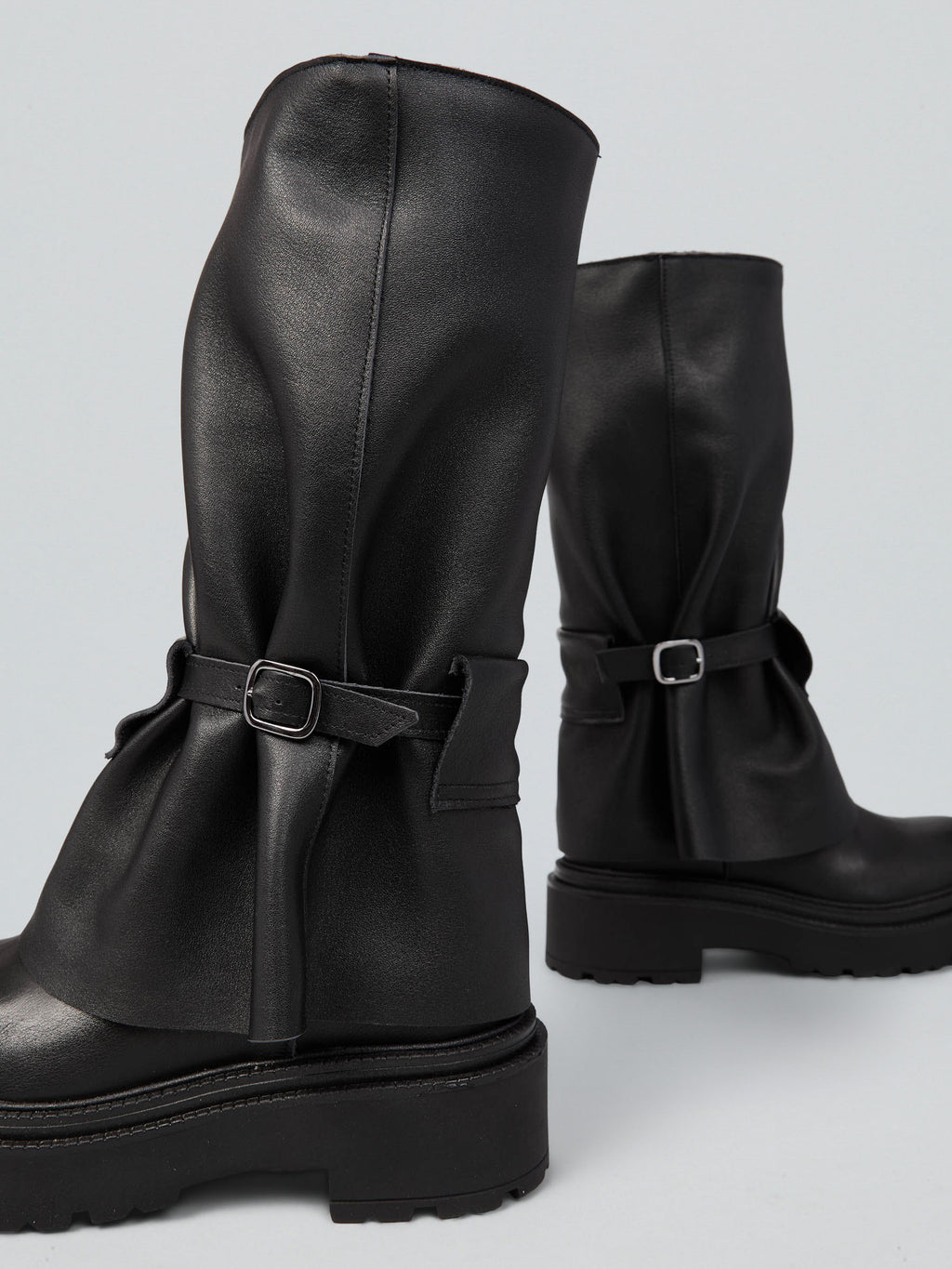 Leather boots