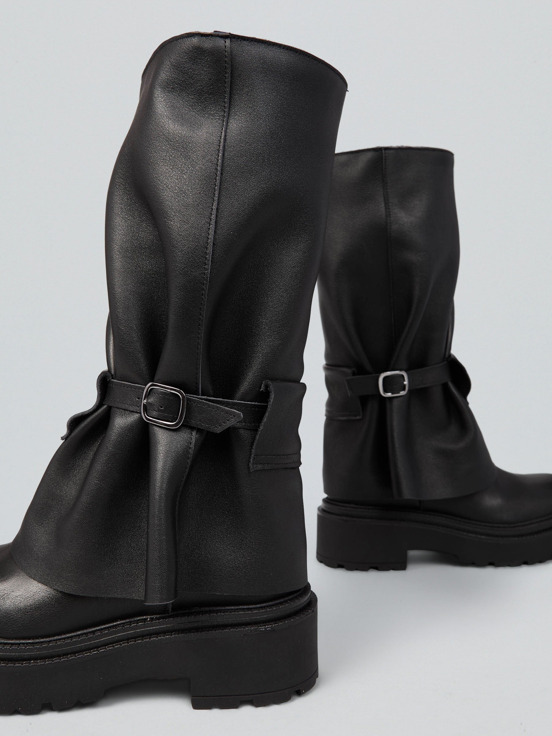 Leather boots