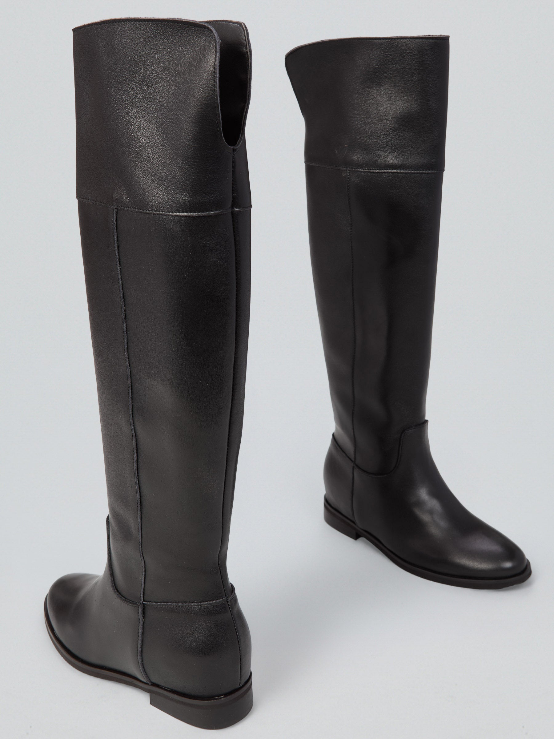 Tall leather boots