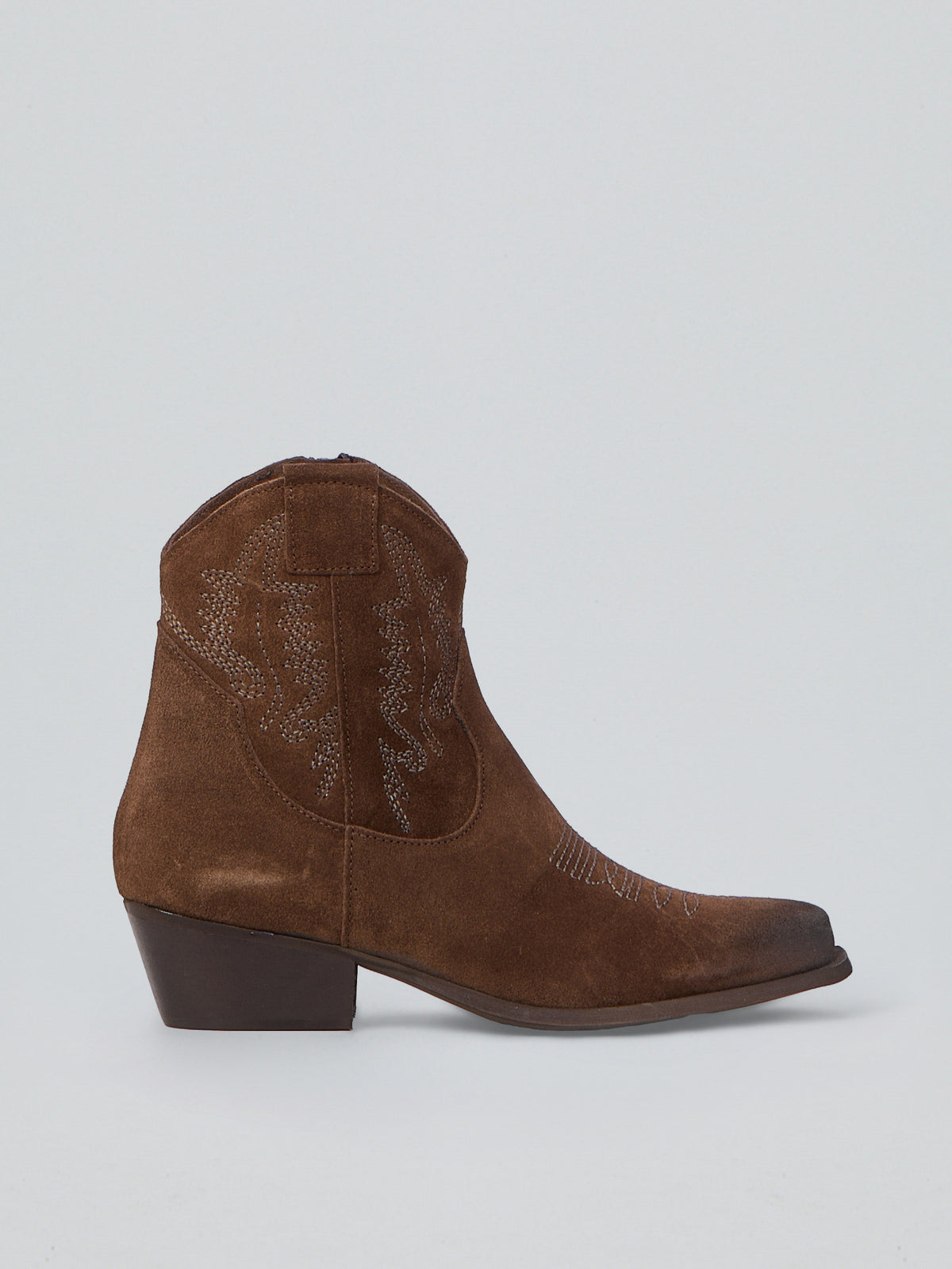 Suede cowboy boots