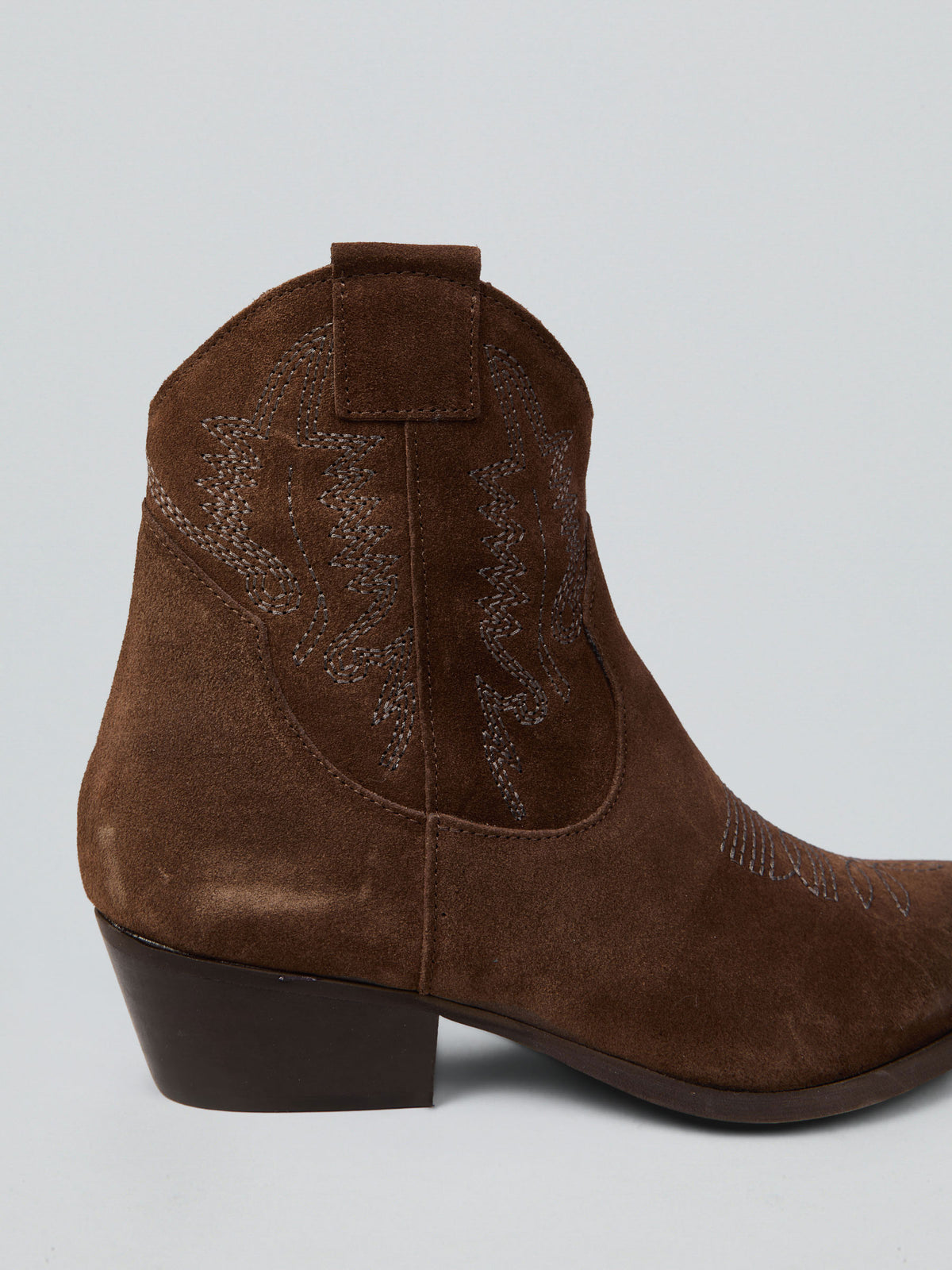 Suede cowboy boots