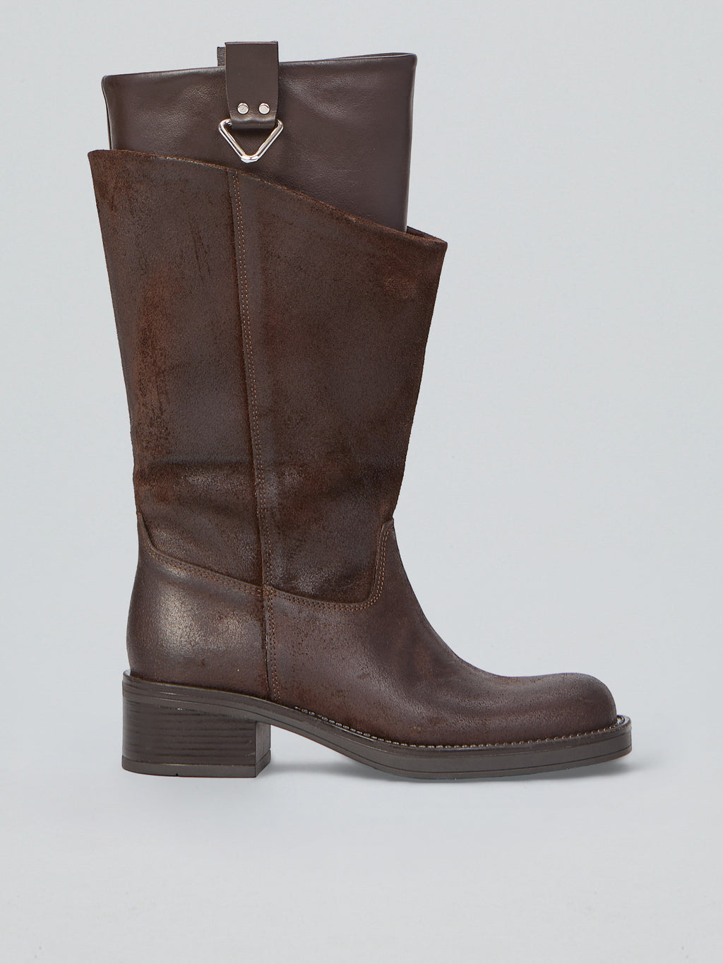 Stiefel aus gebürstetem Wildleder