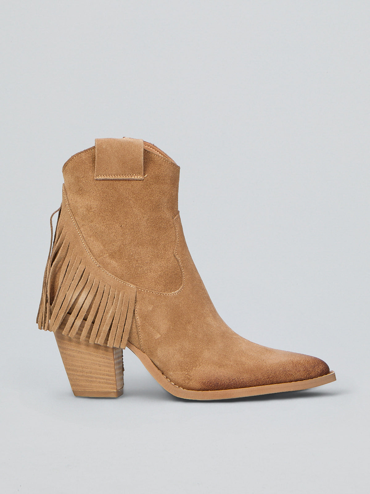 Wildleder-Loafer mit Fransen