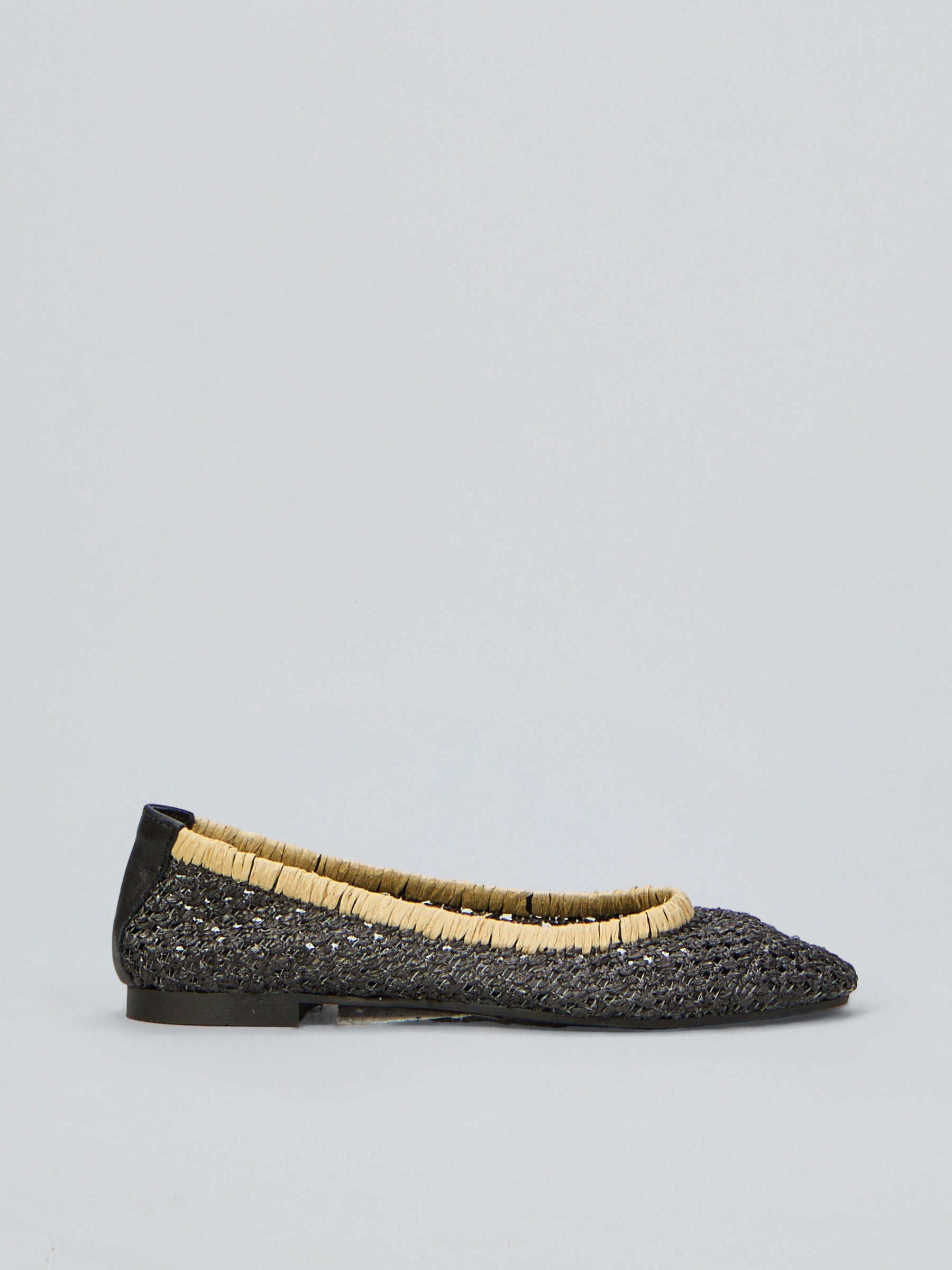 Raffia ballet flats