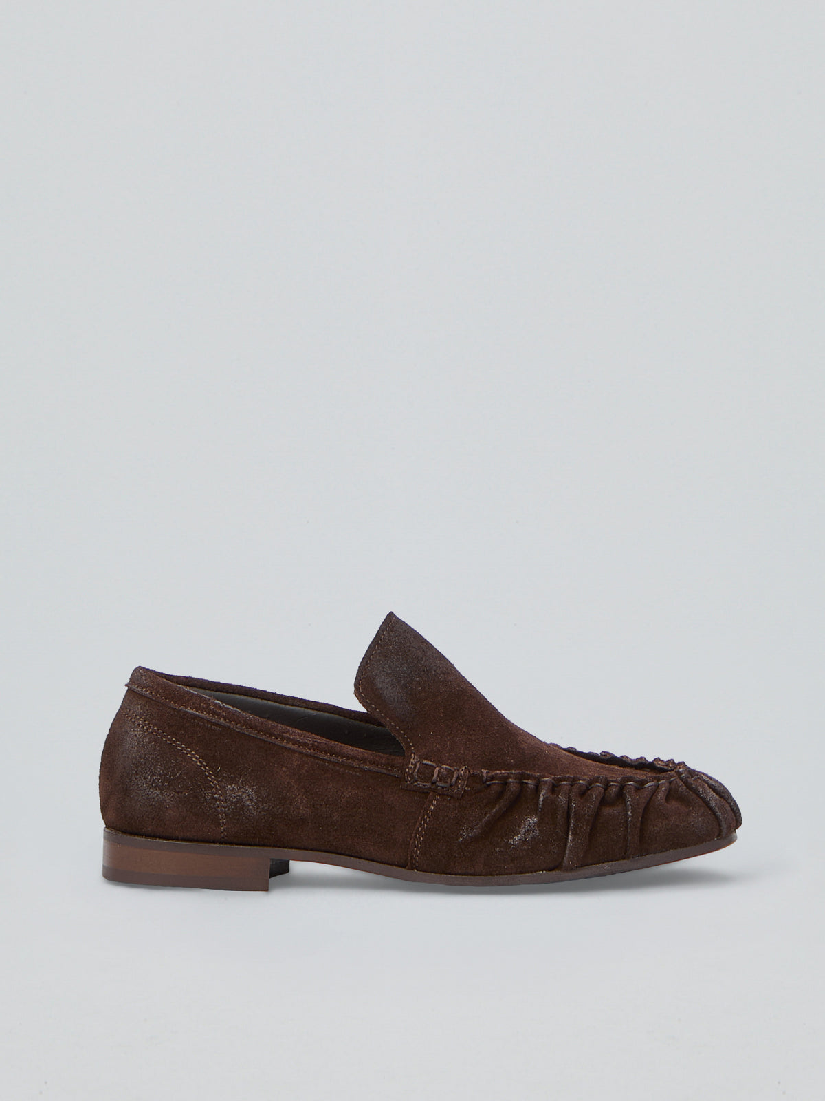 Gerüschte Wildleder-Slipper