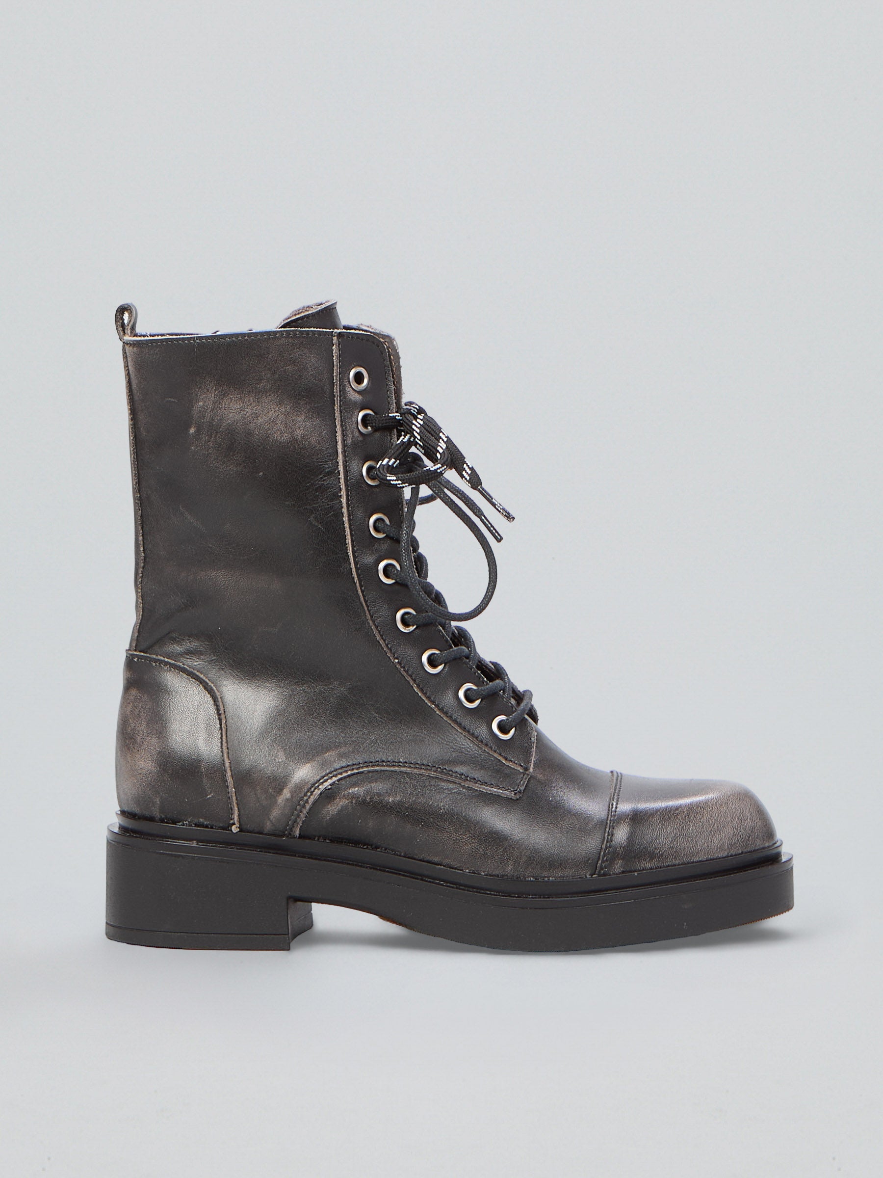 Leather boots