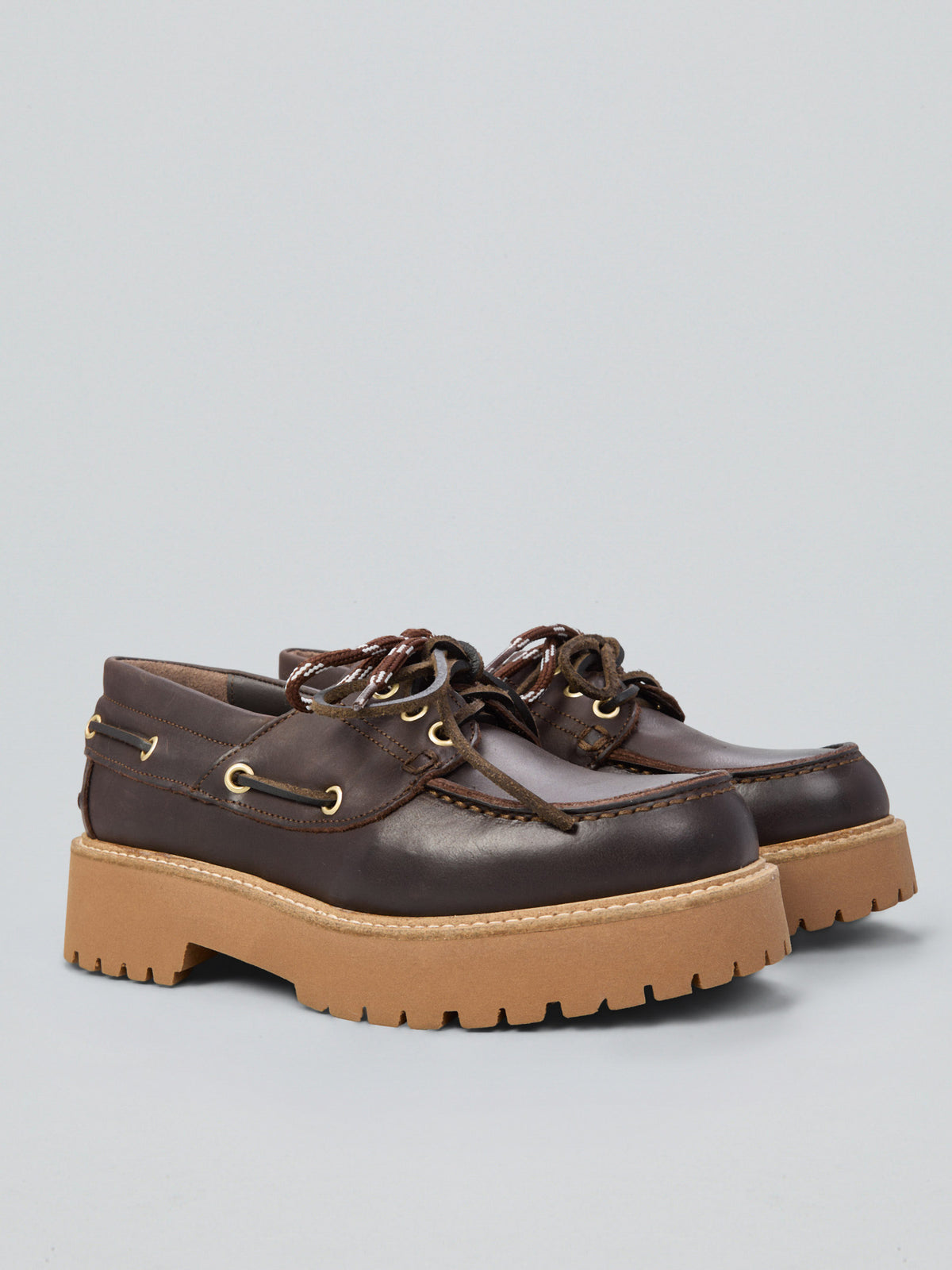 Leather boat loafers