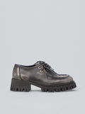 Vintage-effect leather lace-ups