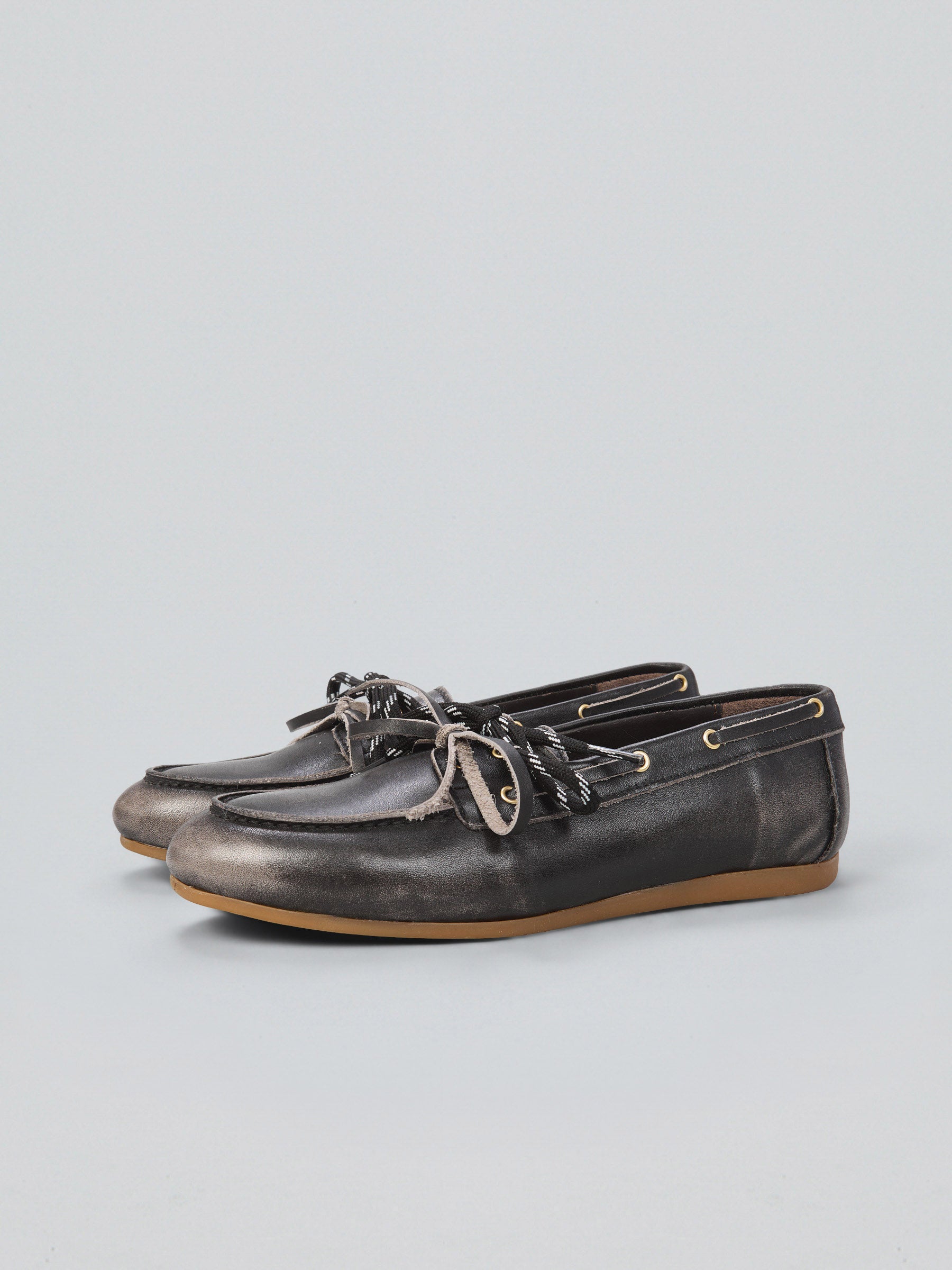 Leather boat loafers