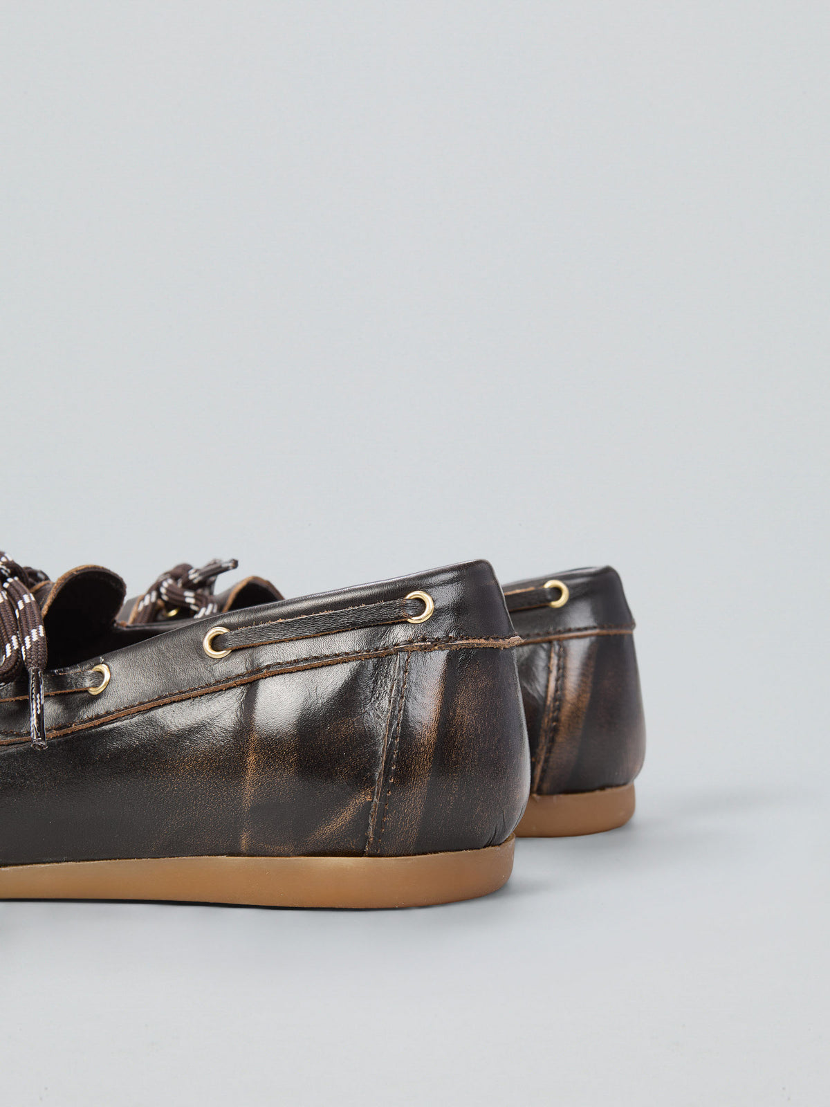 Boat-style leather loafers