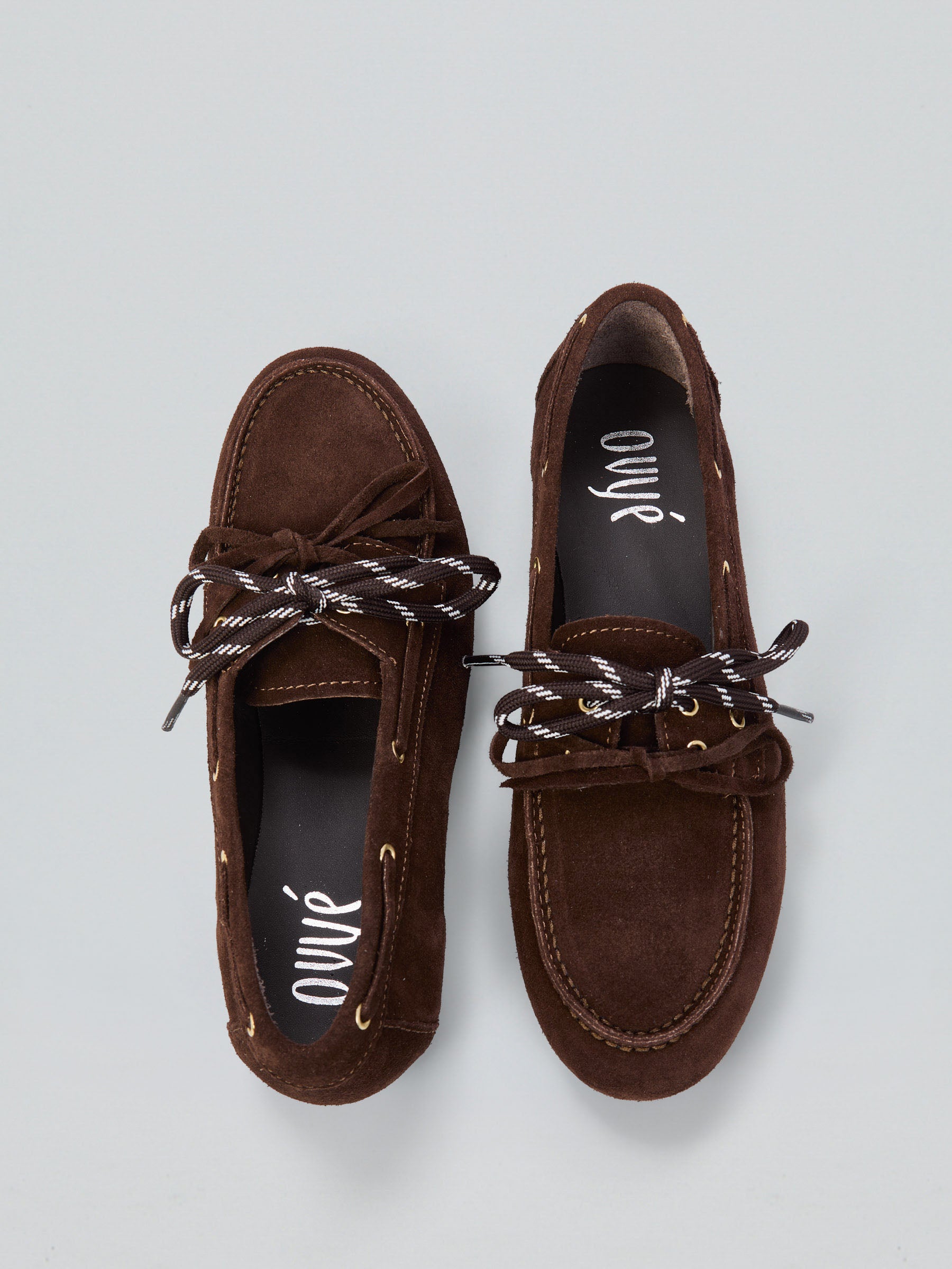 Suede boat loafers