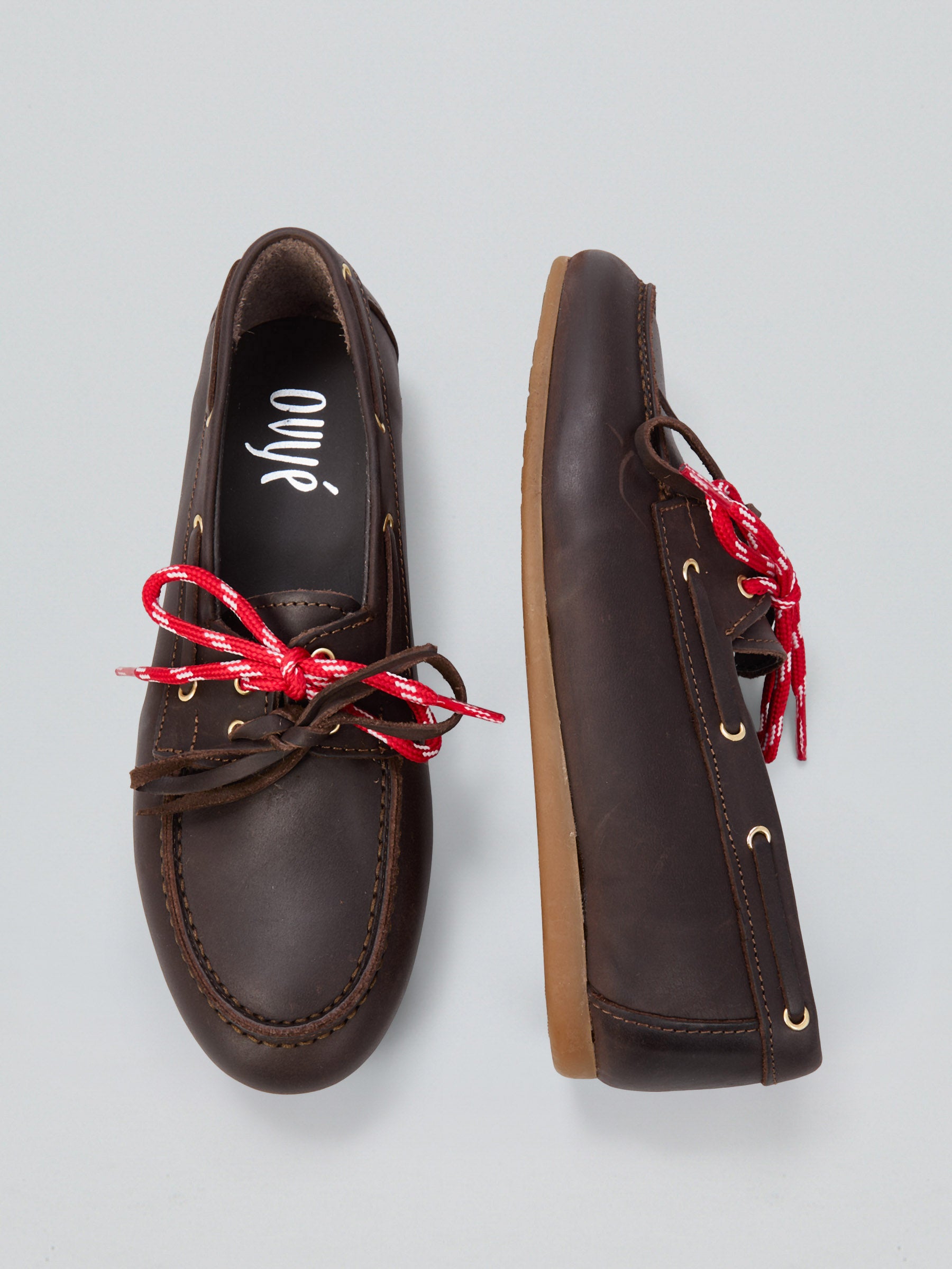 Leather boat loafers