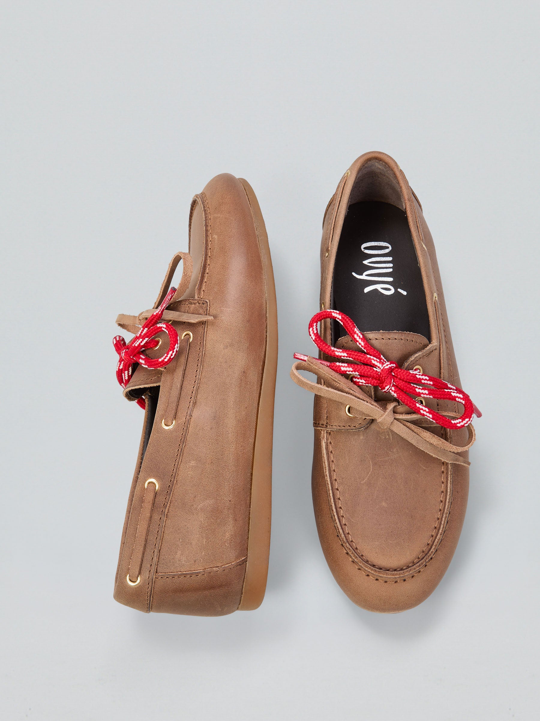 Leather boat moccasins