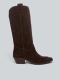 Suede cowboy boots