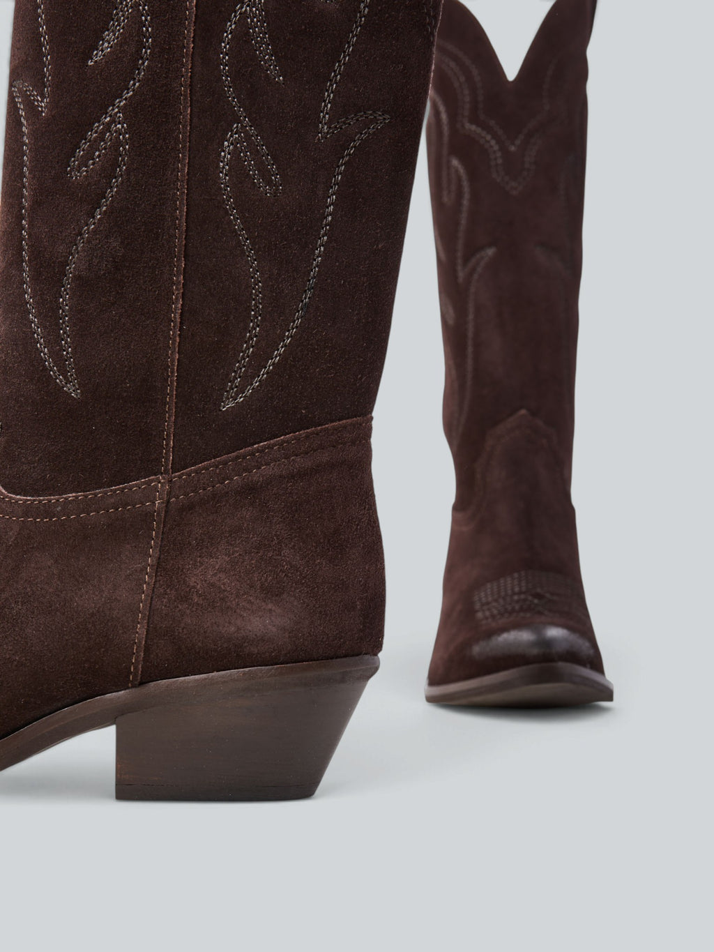 Suede cowboy boots