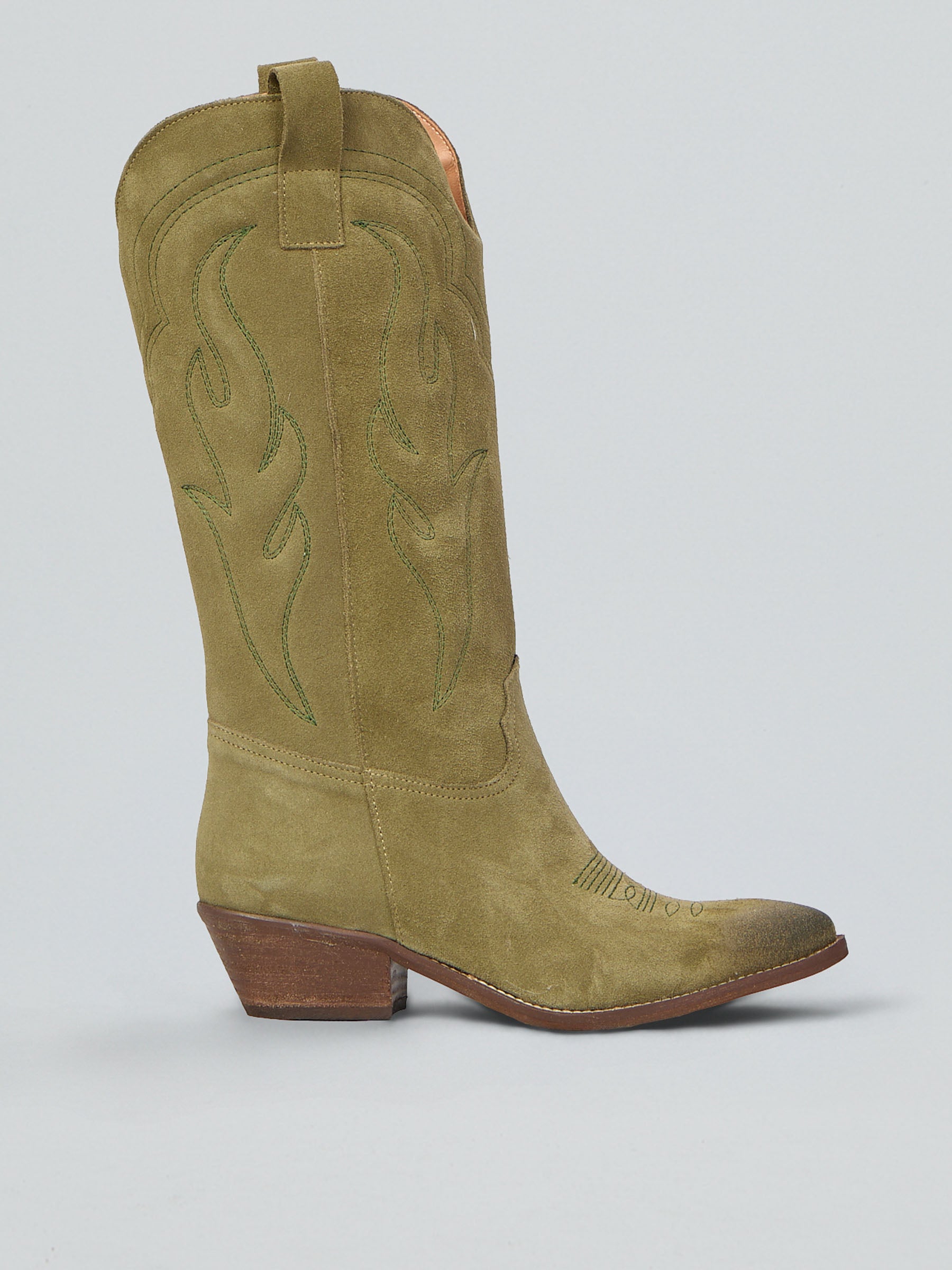 Wildleder-Westernstiefel