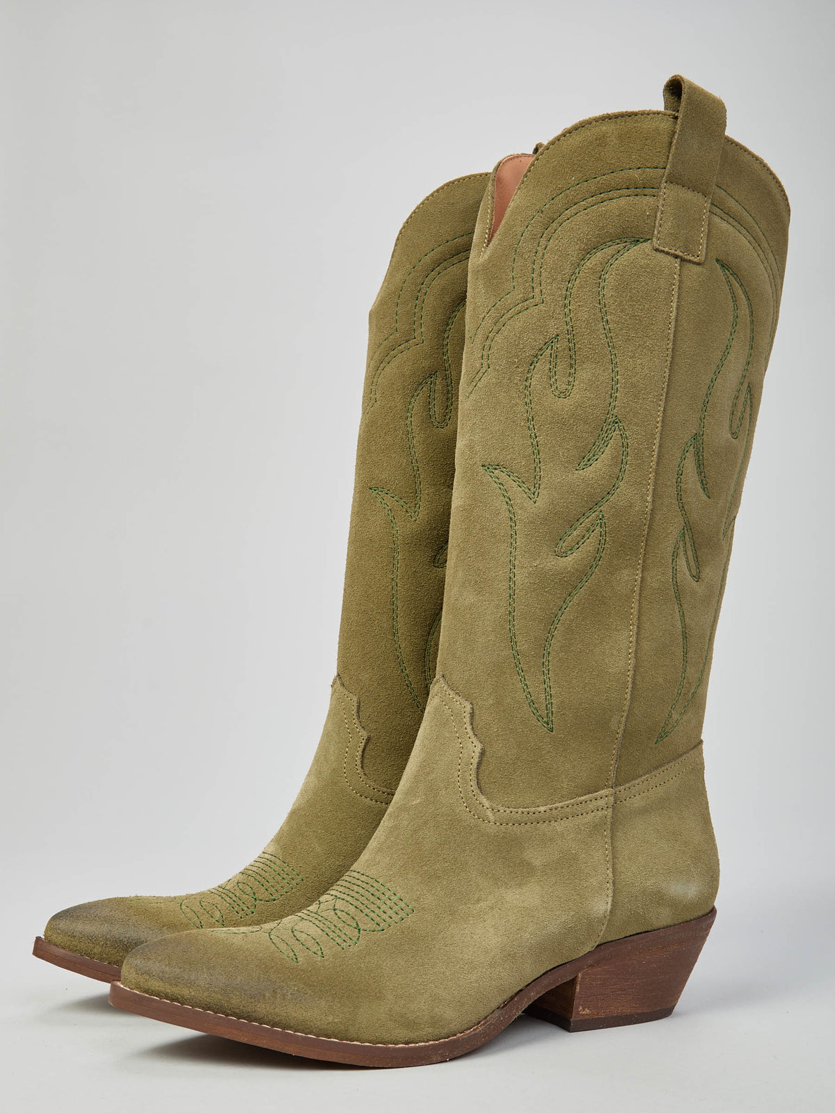 Wildleder-Westernstiefel