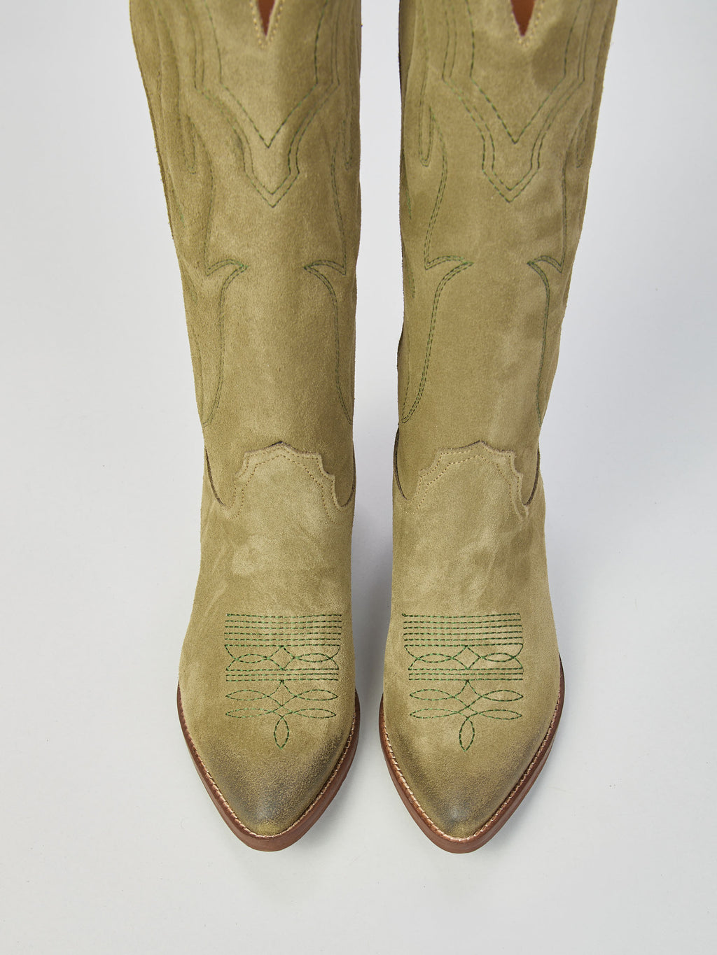 Wildleder-Westernstiefel