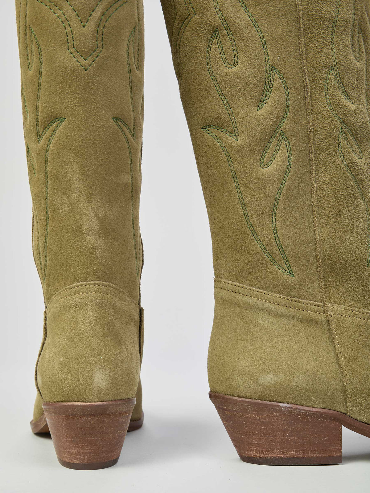 Wildleder-Westernstiefel
