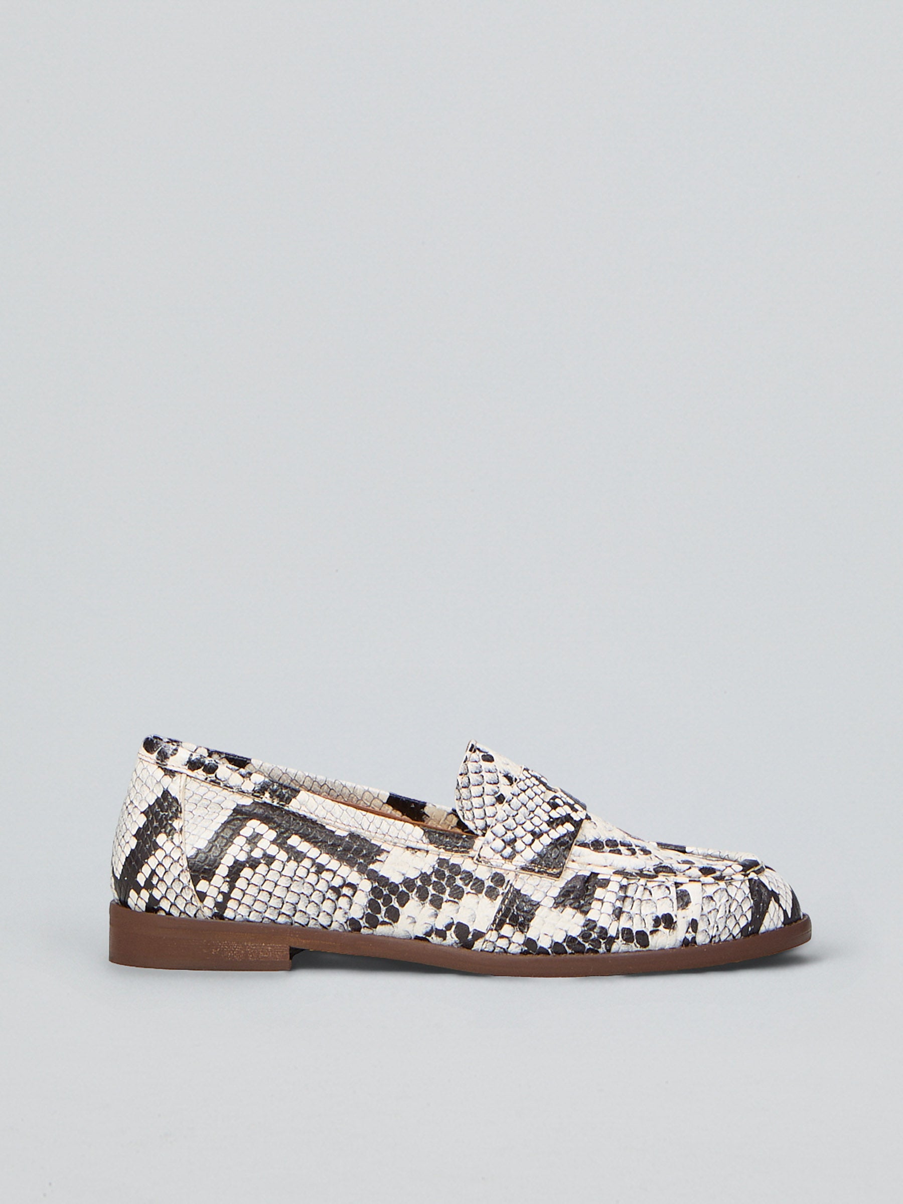 Python print leather loafer