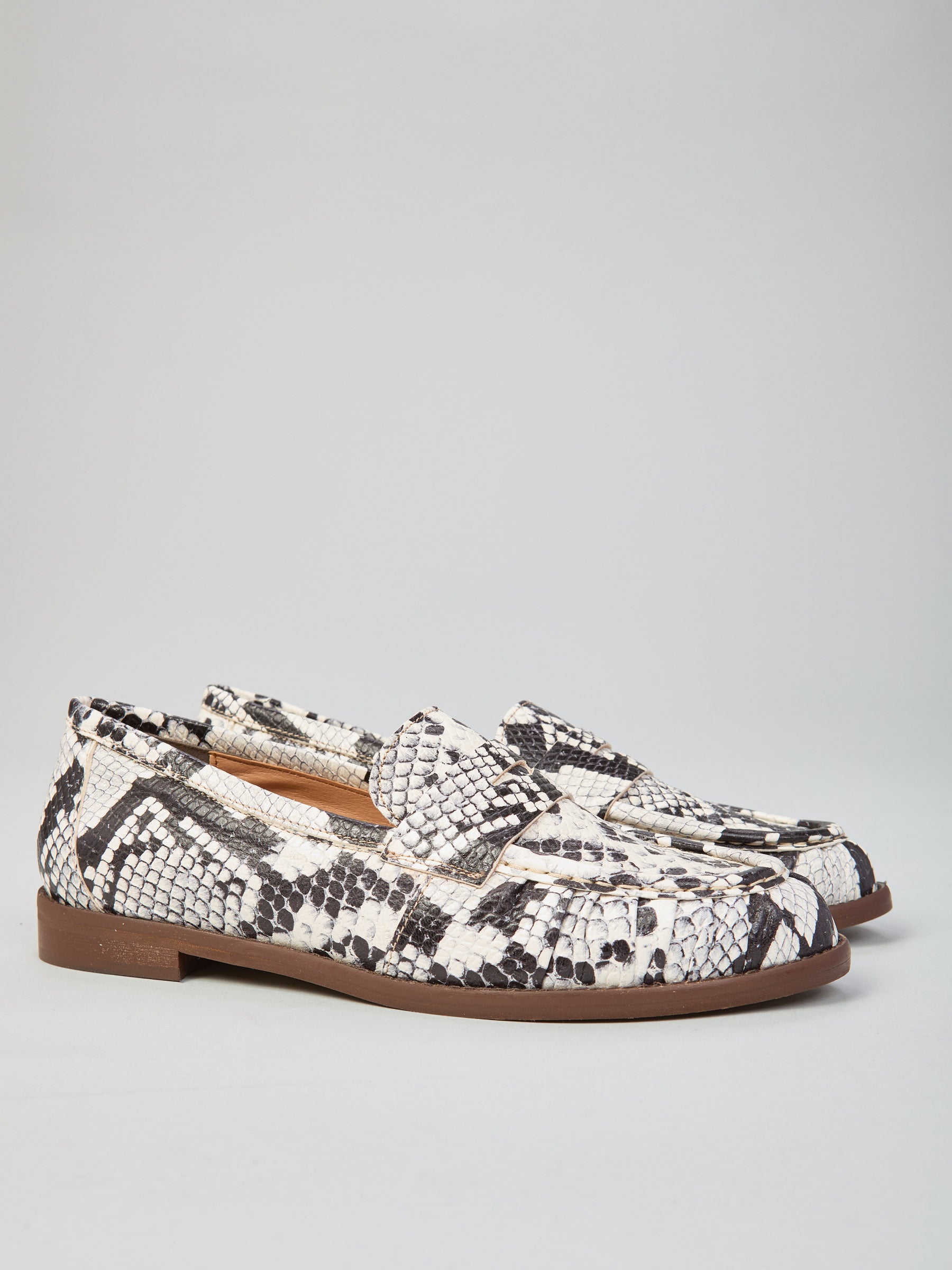 Python print leather loafer