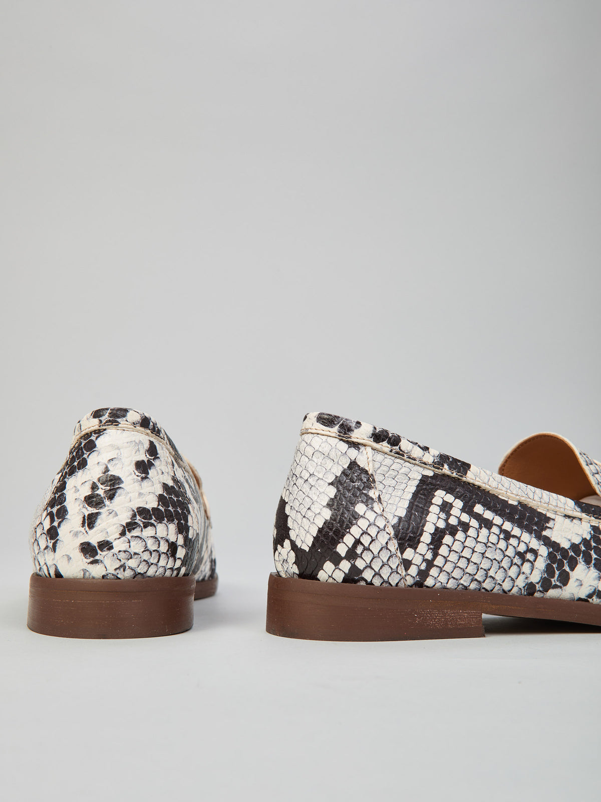 Python print leather loafer