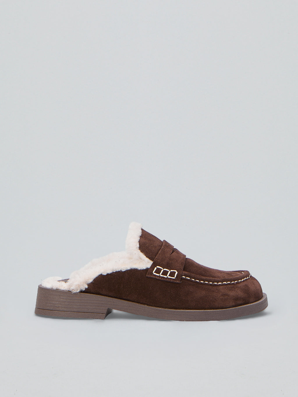 Suede Mule Loafers