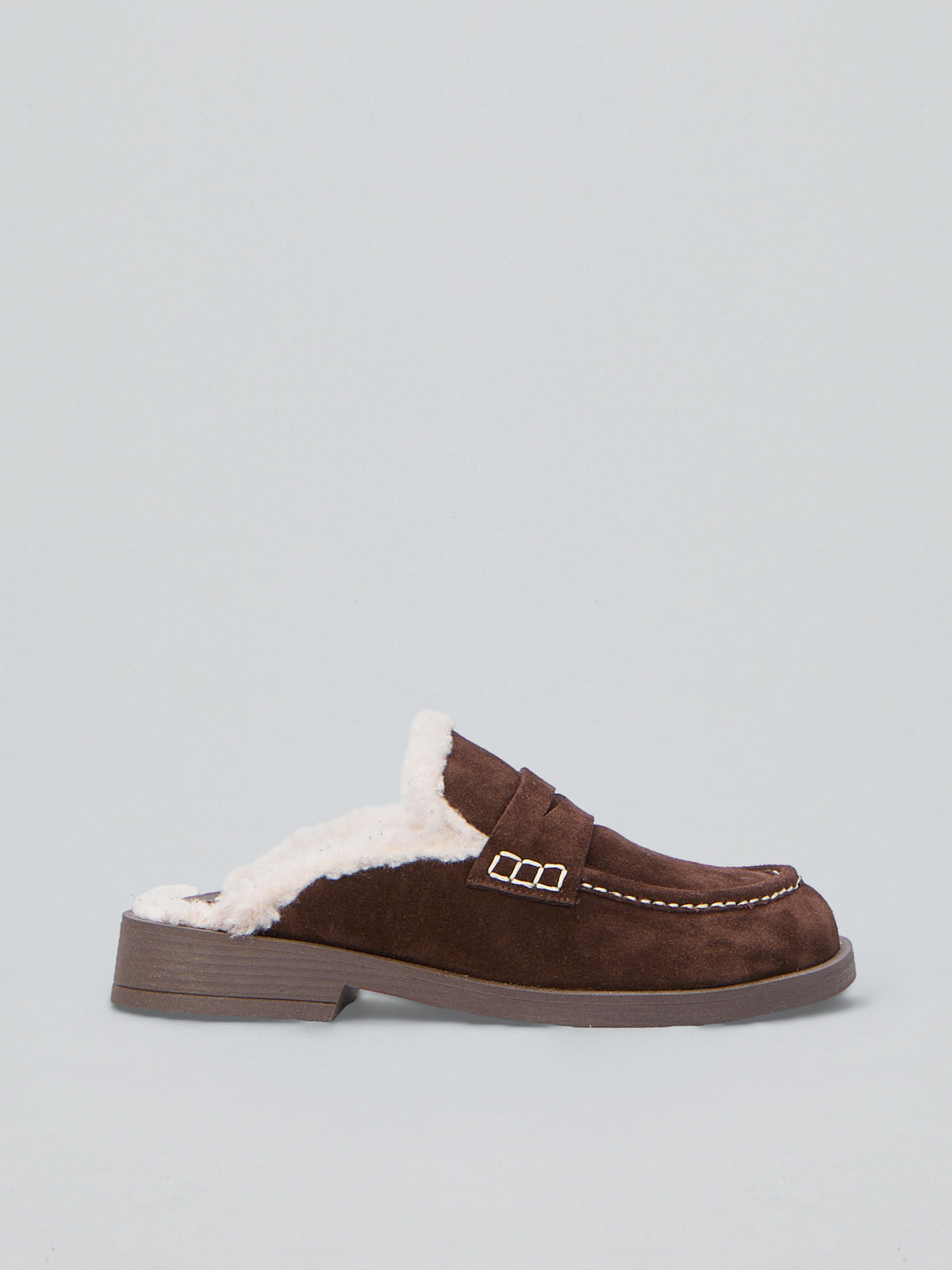 Suede Mule Loafers