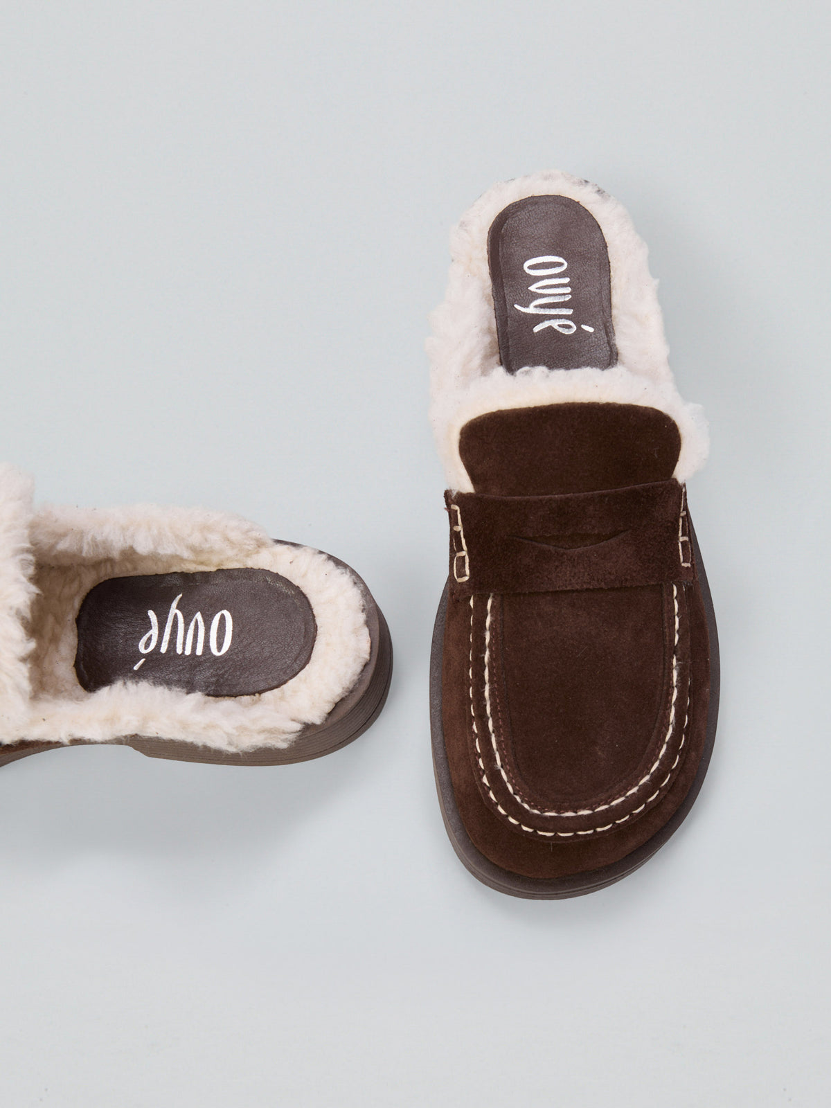 Suede Mule Loafers